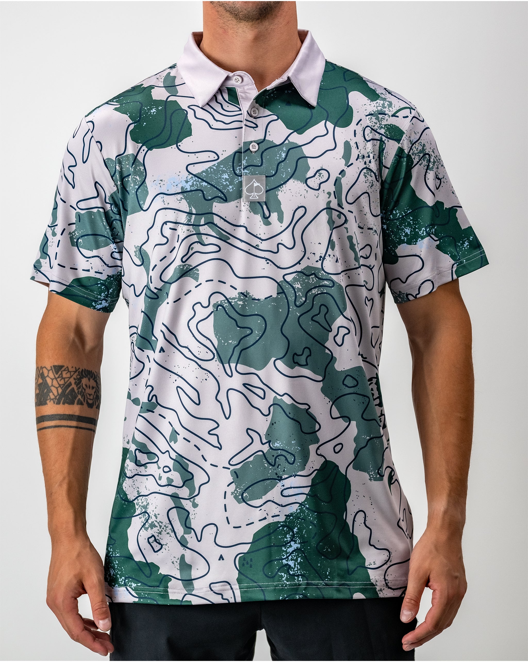 Yellowstone Topographic Map T-shirt featuring detailed elevation lines and geographical features of Yellowstone National Park.