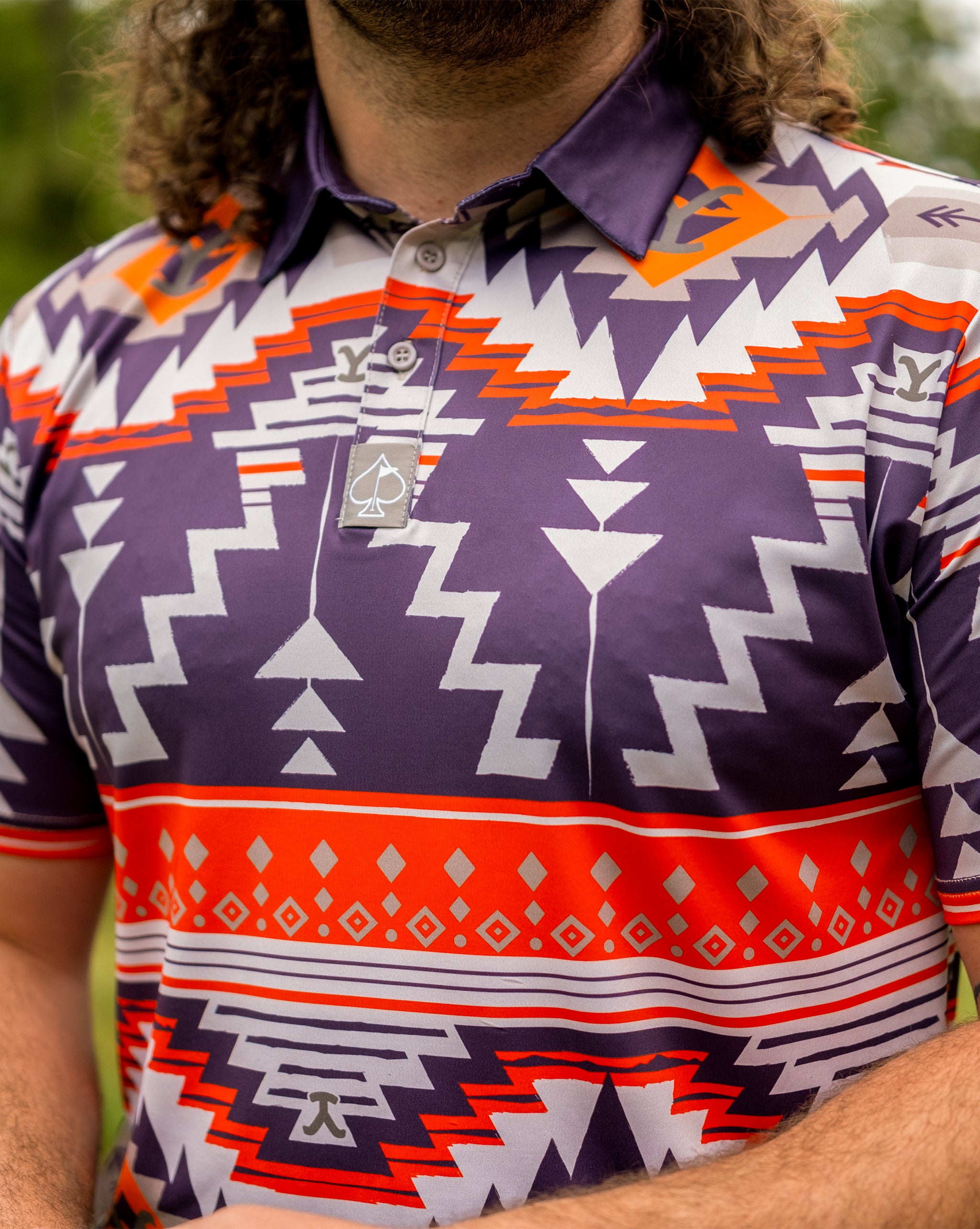 "Yellowstone Rustic Ranch logo featuring a stylized bison and mountain landscape in earthy tones."