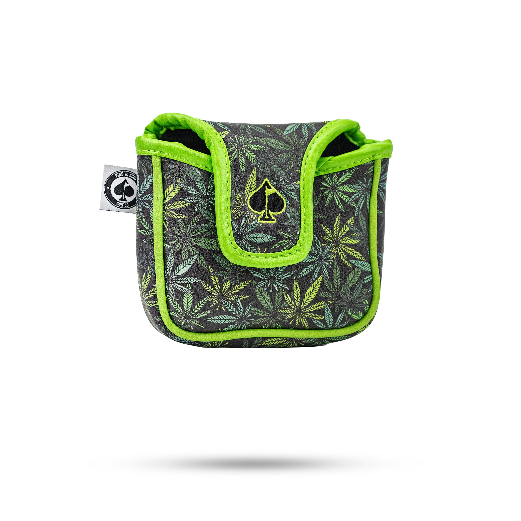 High Handicap mallet putter cover with a stylish design, featuring protective padding and an easy-to-use Velcro closure.