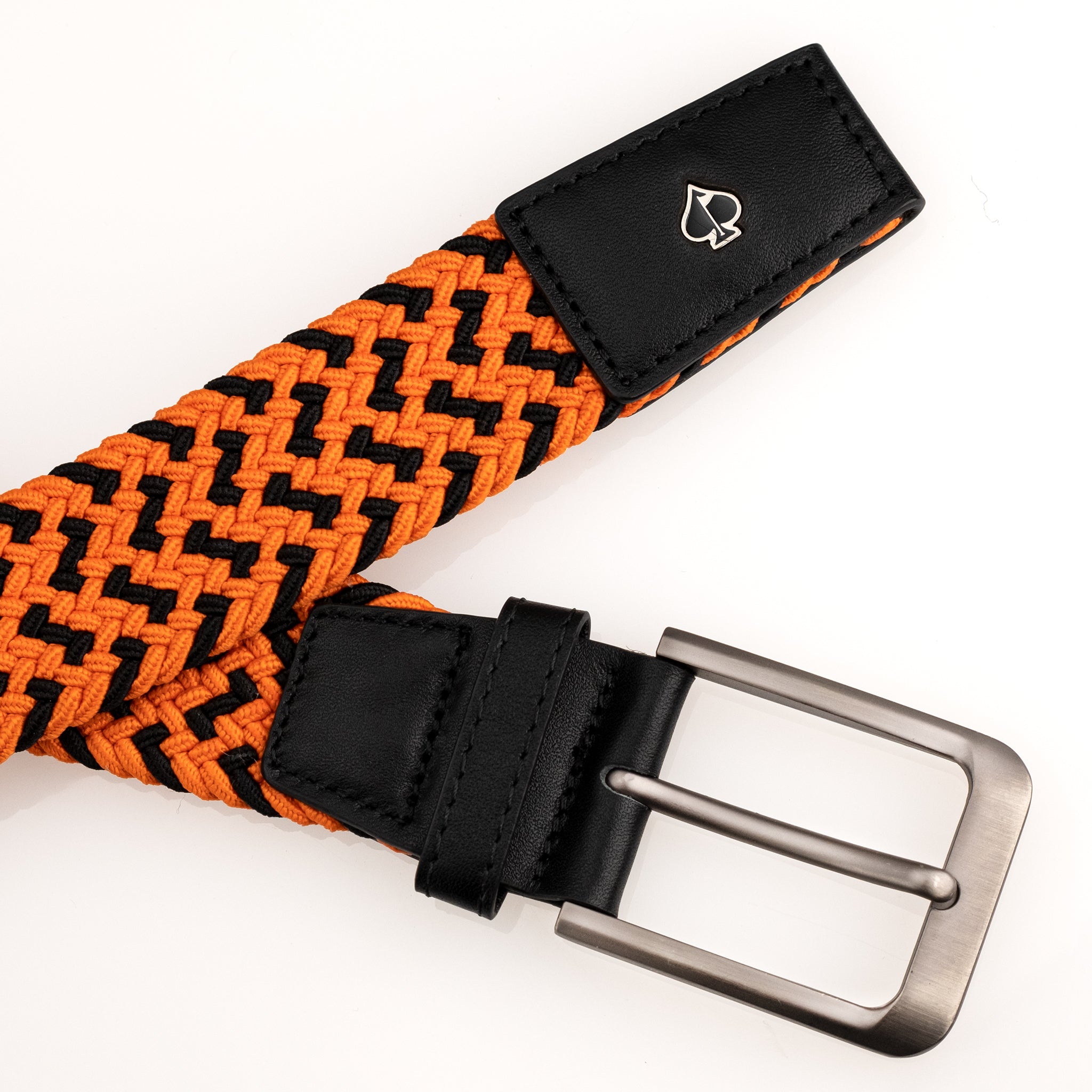 Orange Pins Belt featuring a sleek design and adjustable buckle.