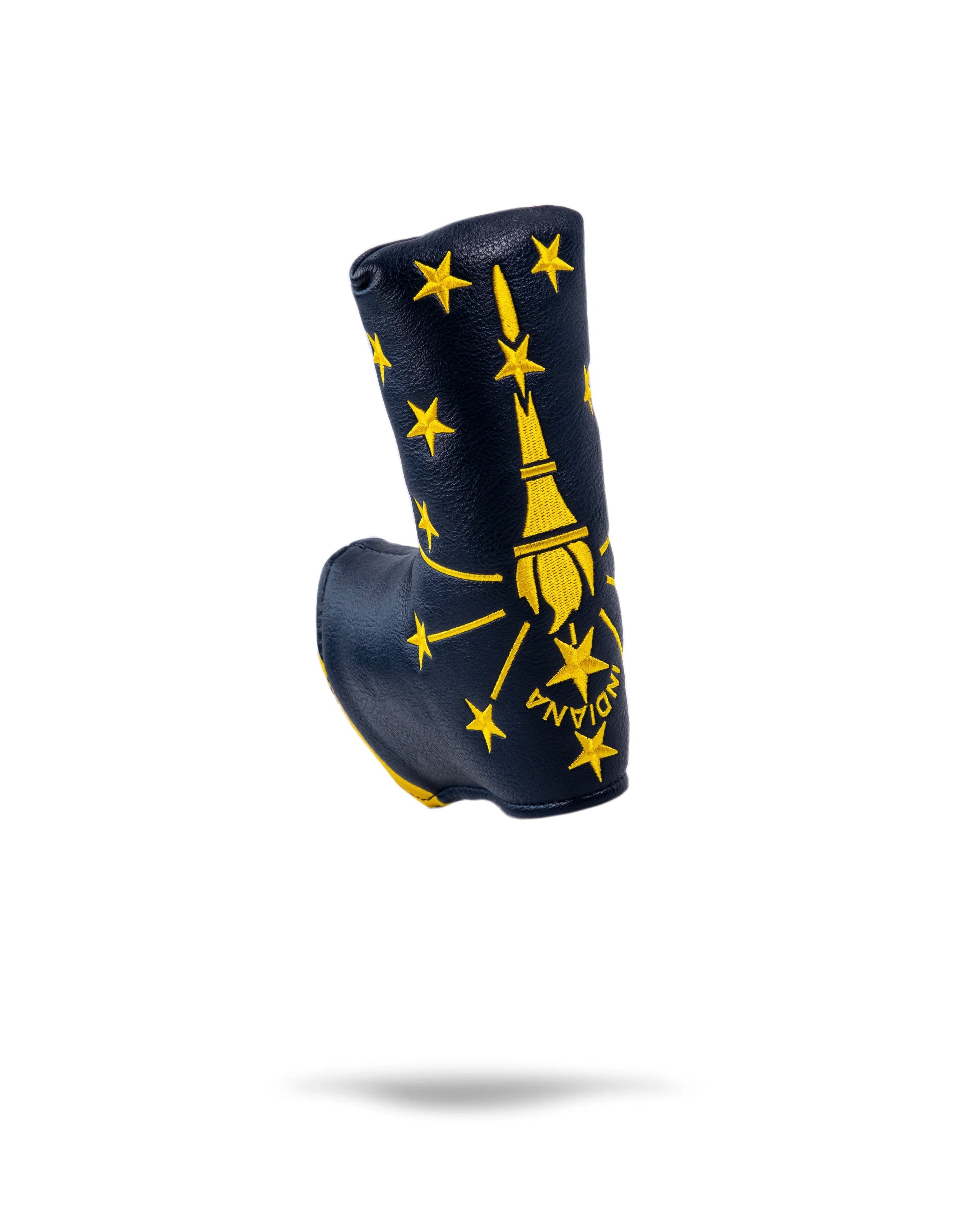Indiana State Flag Blade Putter Cover featuring the state seal and vibrant blue background.