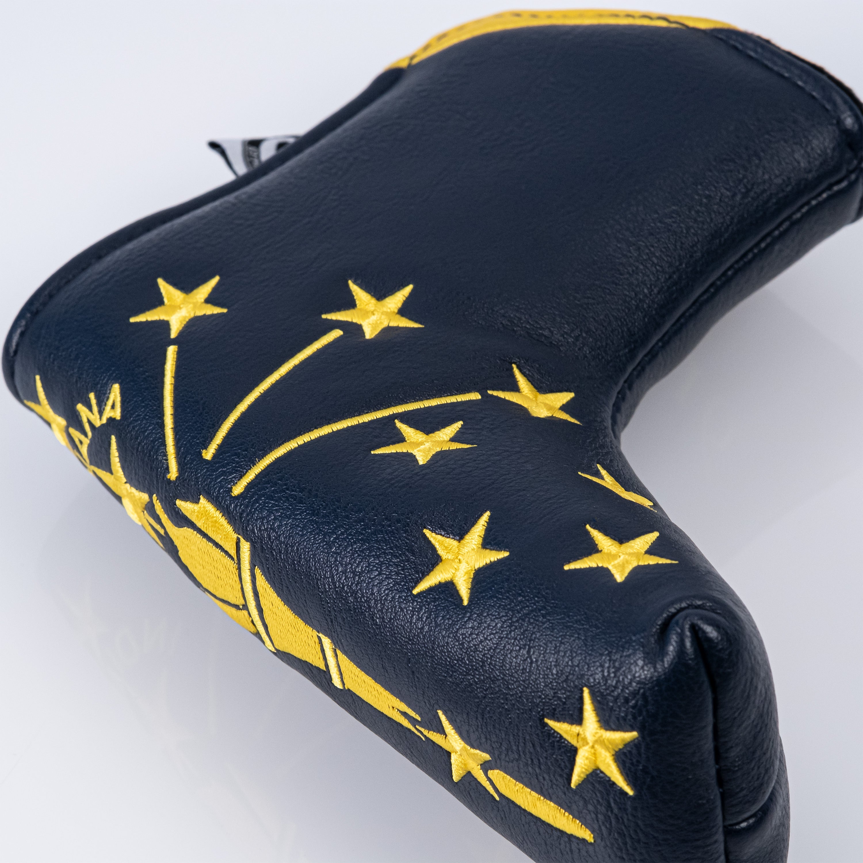 Indiana State Flag Blade Putter Cover featuring vibrant blue and gold colors with the state emblem.