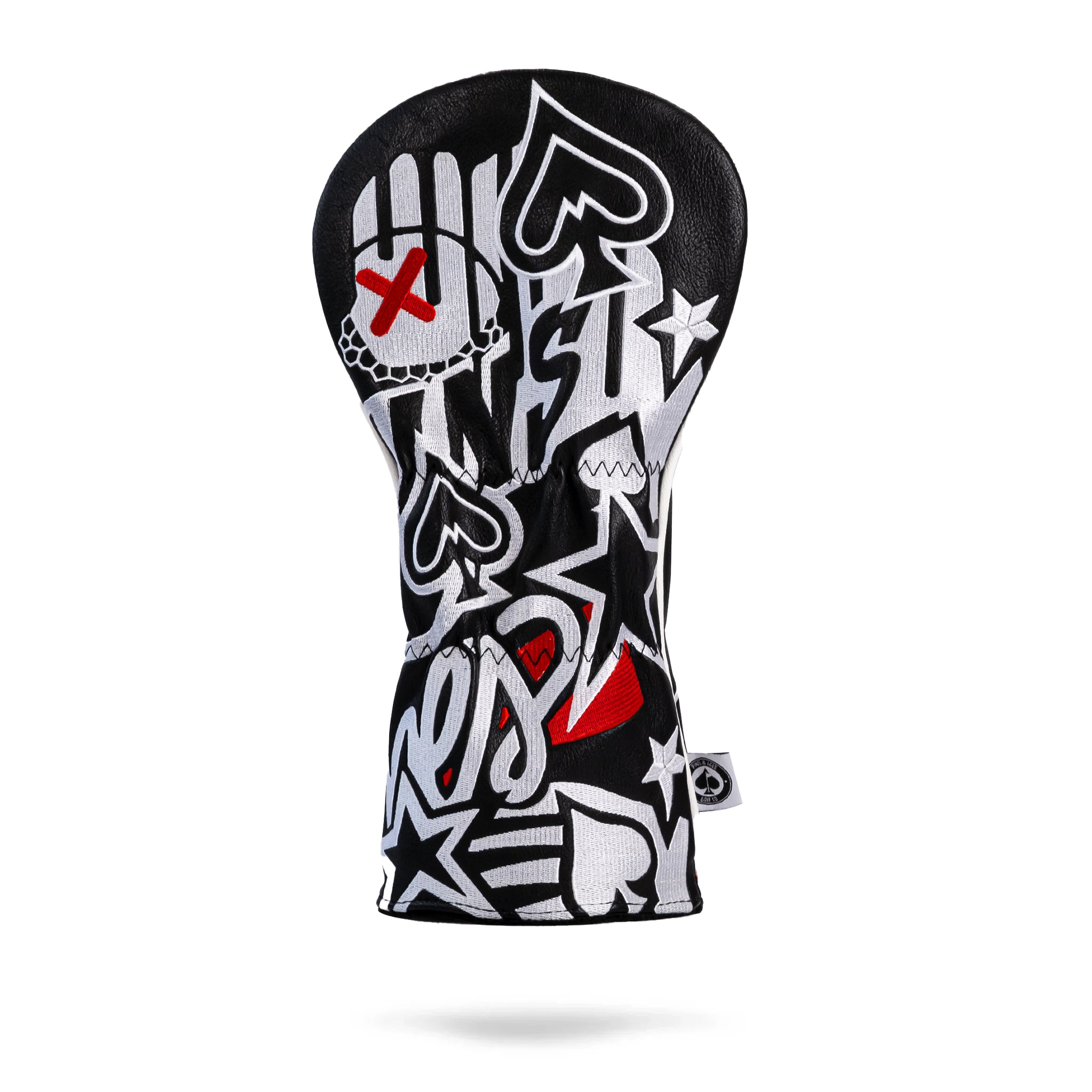 Graffiti-style driver cover featuring colorful designs and a bold street art aesthetic.