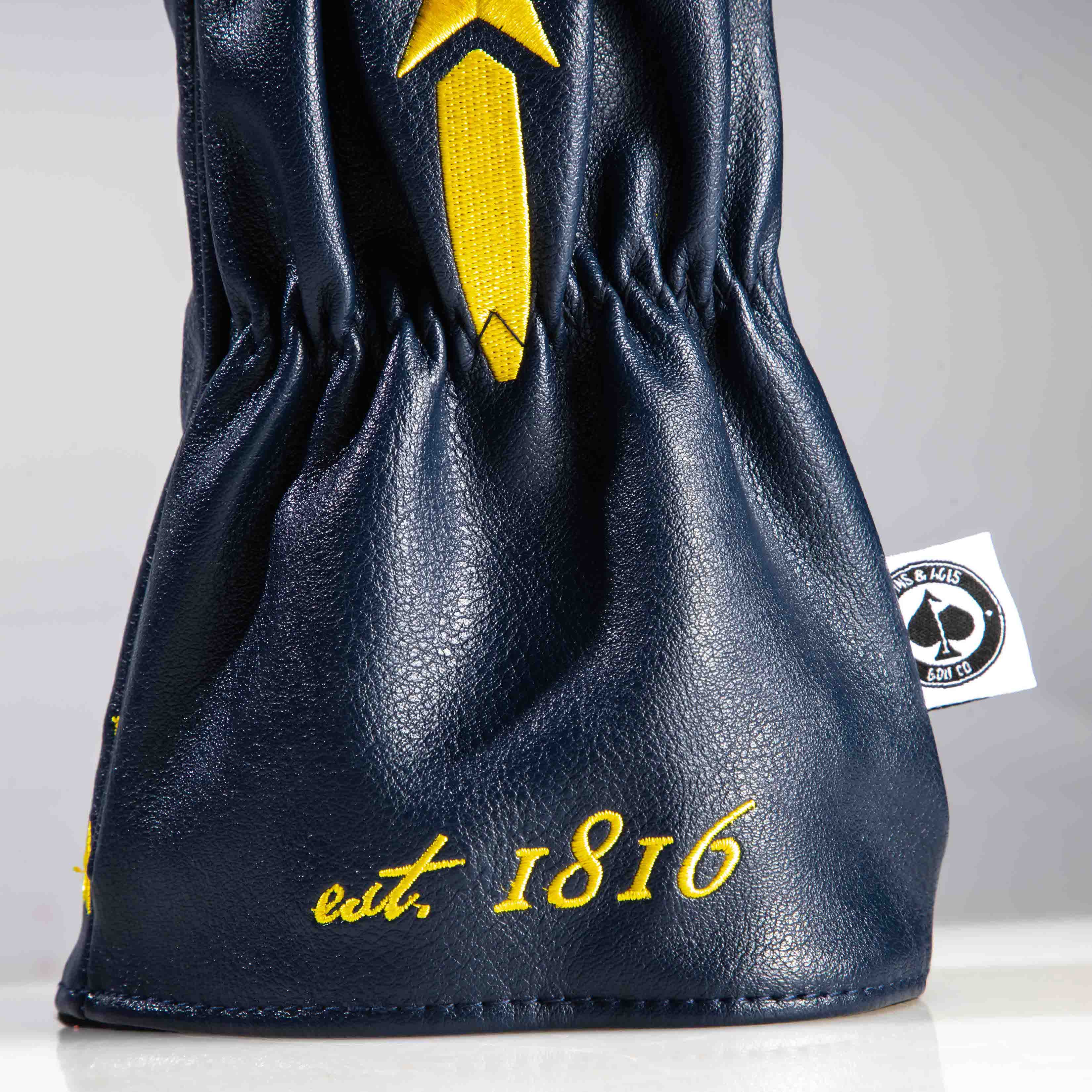 Indiana State Flag Driver Cover featuring the state seal and blue background.