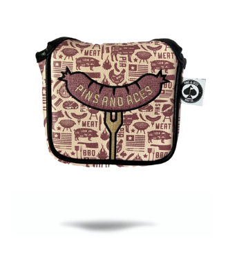 Bold BBQ Links mallet cover featuring a meat-themed design, perfect for golfers who love to stand out on the course.