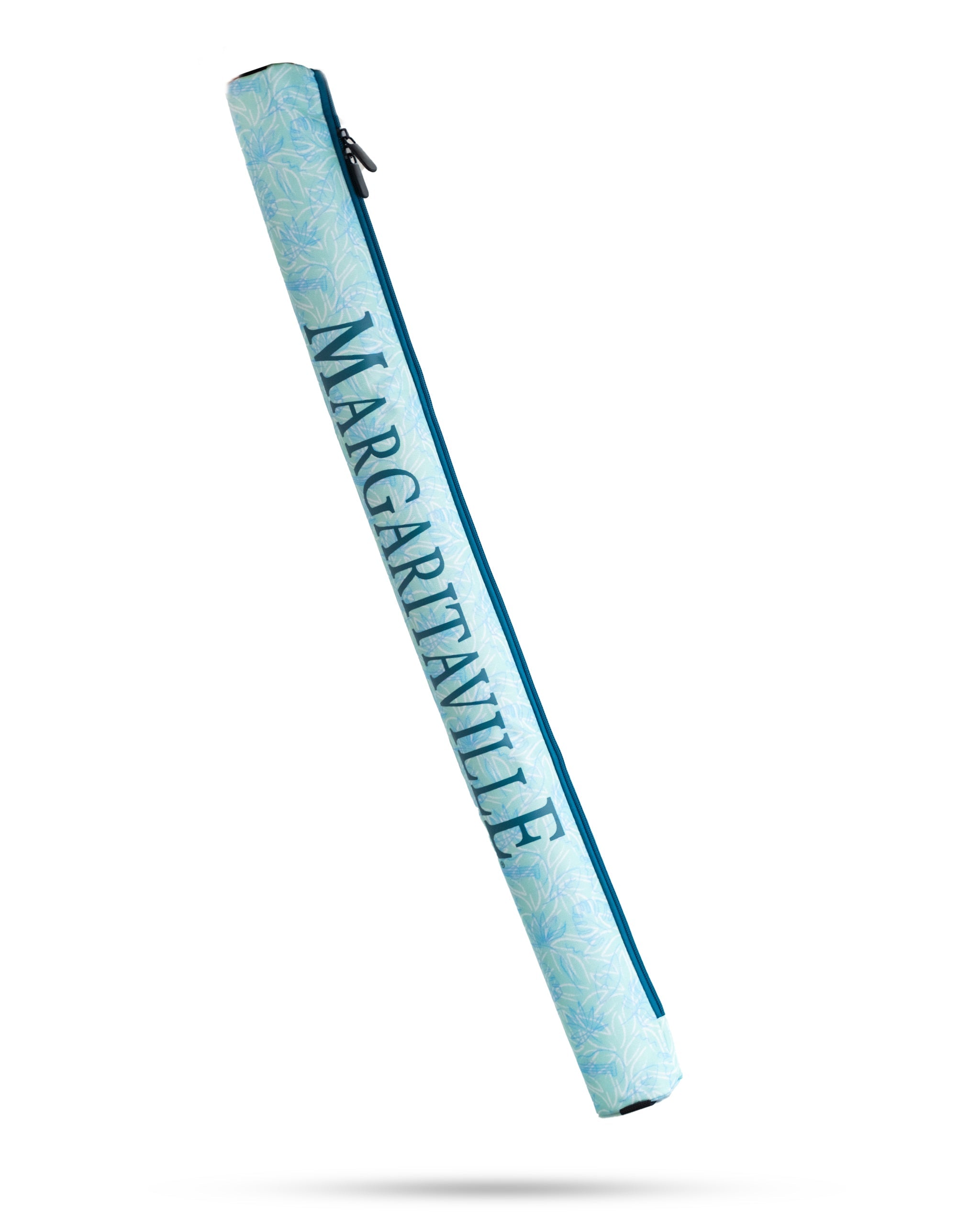 Margaritaville beer sleeve featuring a tropical design and bold lettering, perfect for keeping drinks cool on the golf course.