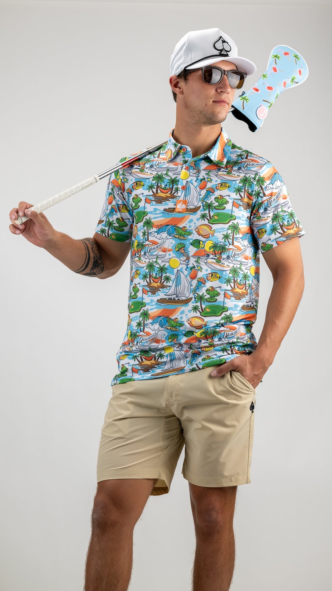 Men's Golf Polo Margaritaville - Pins In Paradise