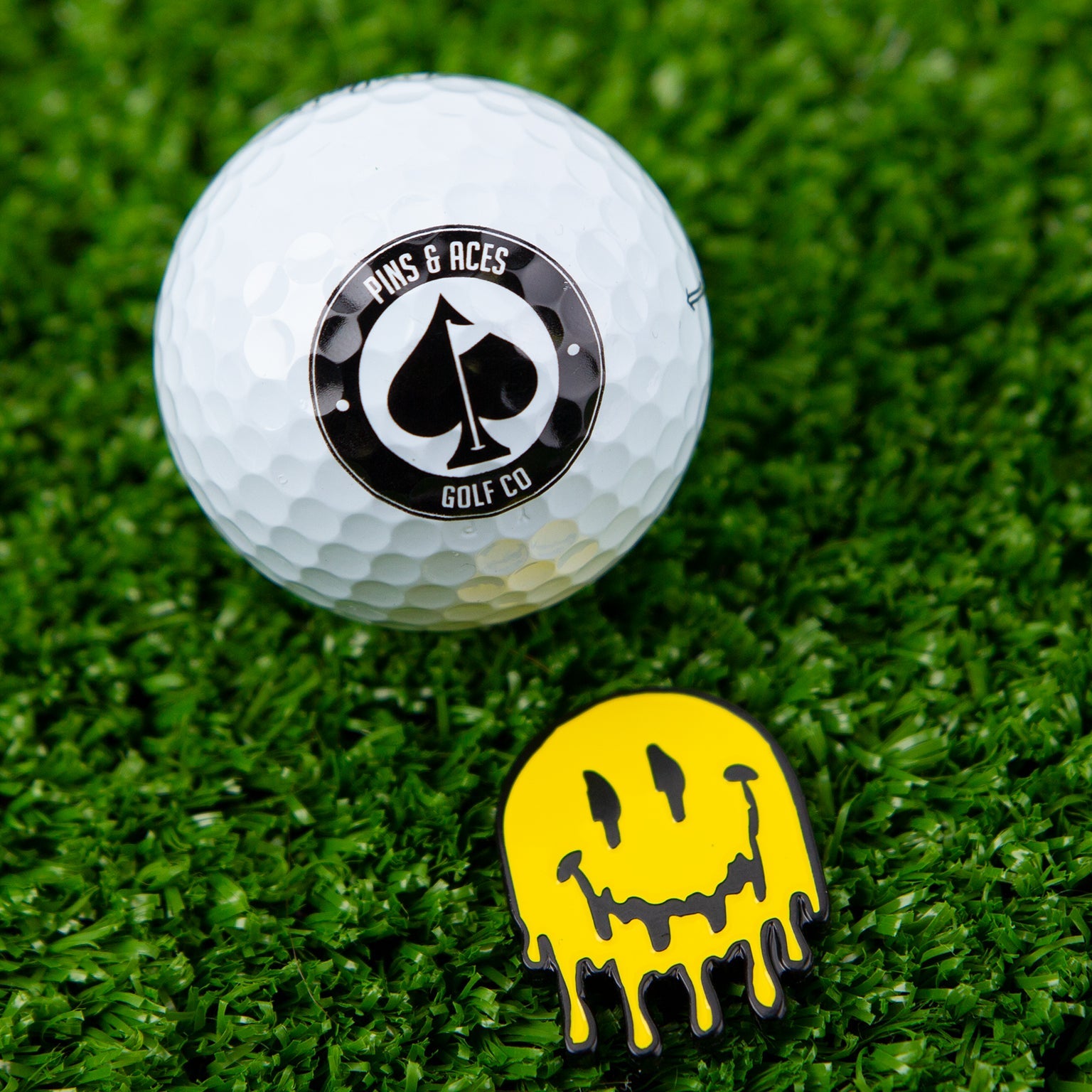 Pins & Aces Melting Face Ball Marker - Limited Edition