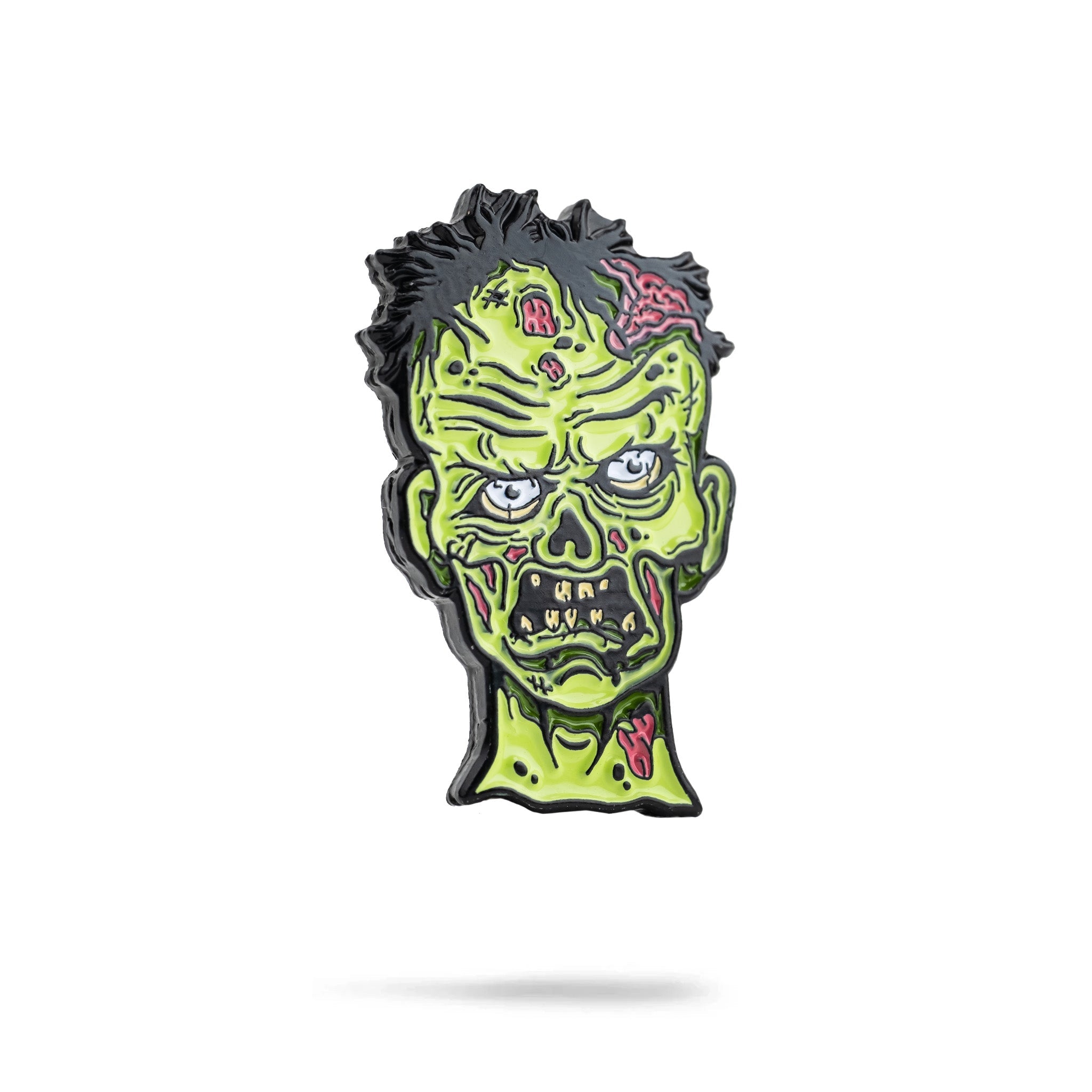 Bold Mutant Zombie ball marker featuring a vibrant green zombie face with detailed features and a playful design.