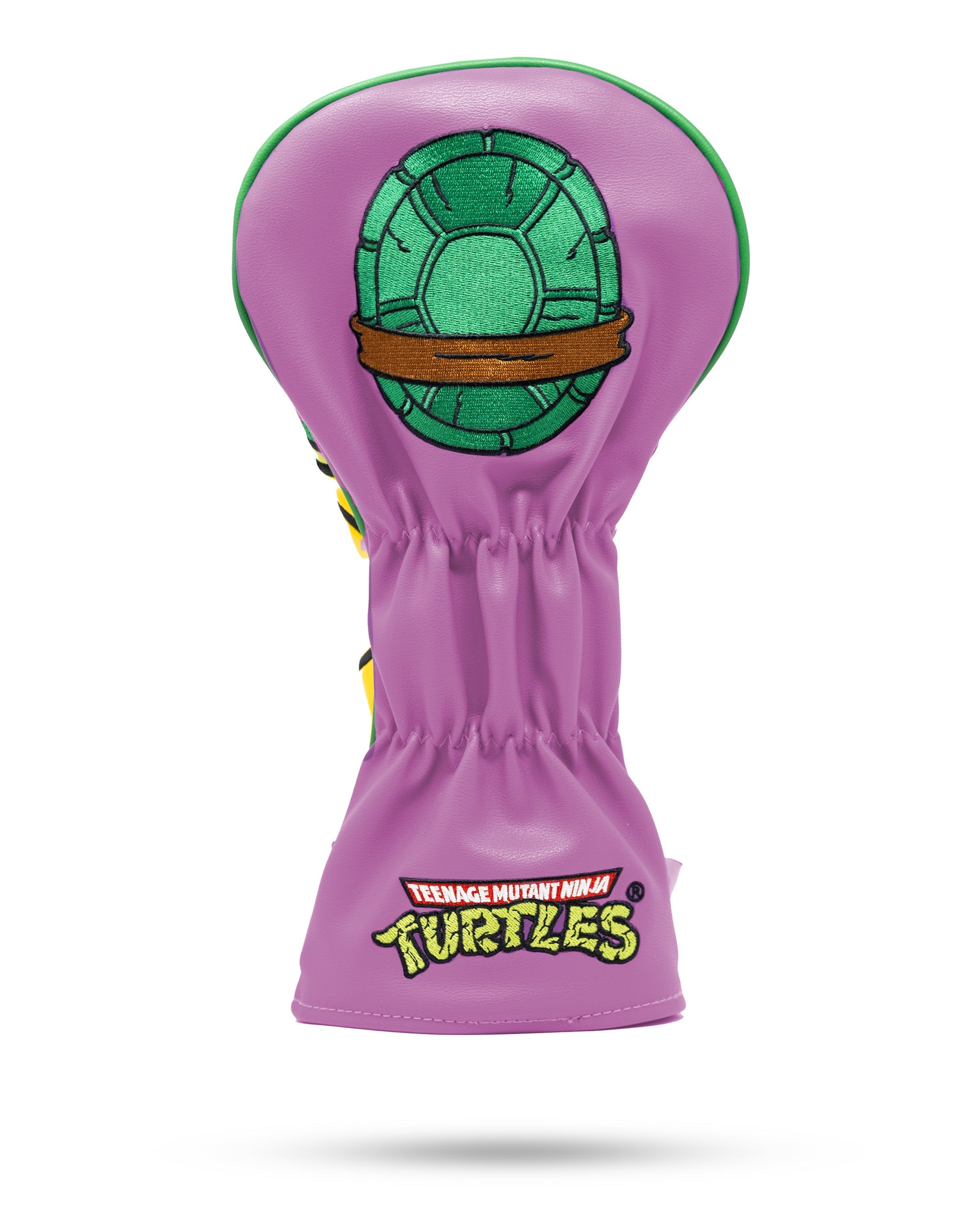 Purple driver cover featuring Donatello's iconic mask and shell design from Teenage Mutant Ninja Turtles.