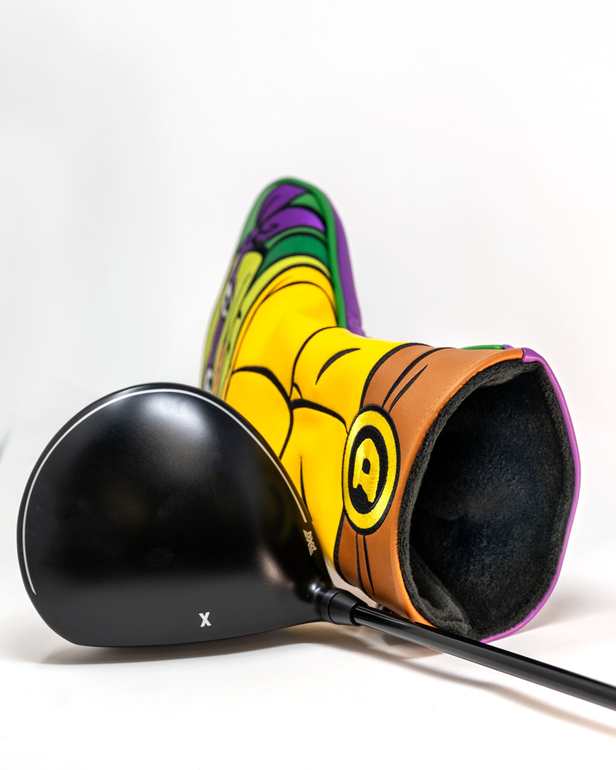 TMNT Donatello driver cover featuring vibrant colors and a playful design, perfect for adding personality to your golf game.