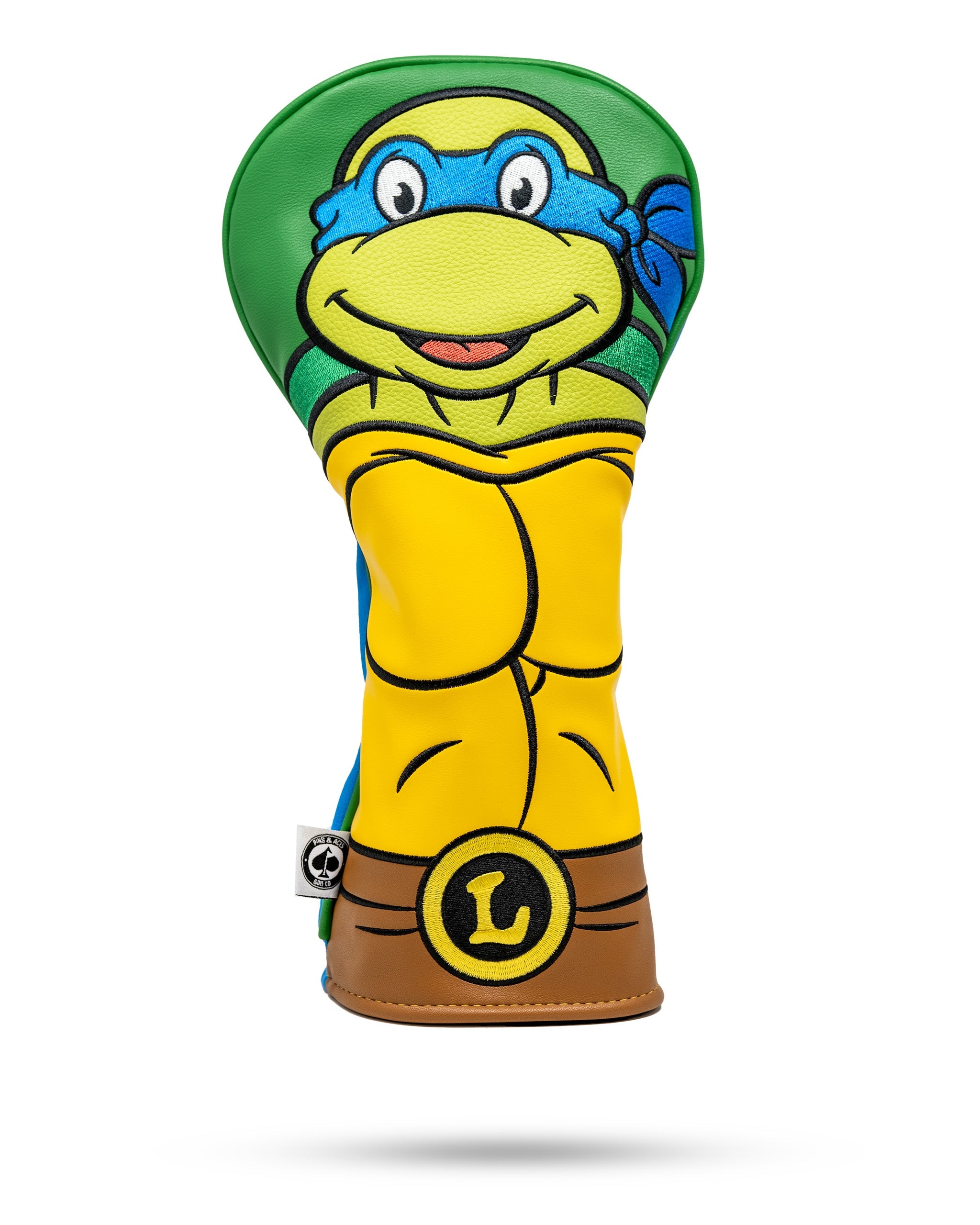 TMNT Leonardo driver cover featuring vibrant colors and character design, perfect for adding fun to your golf game.