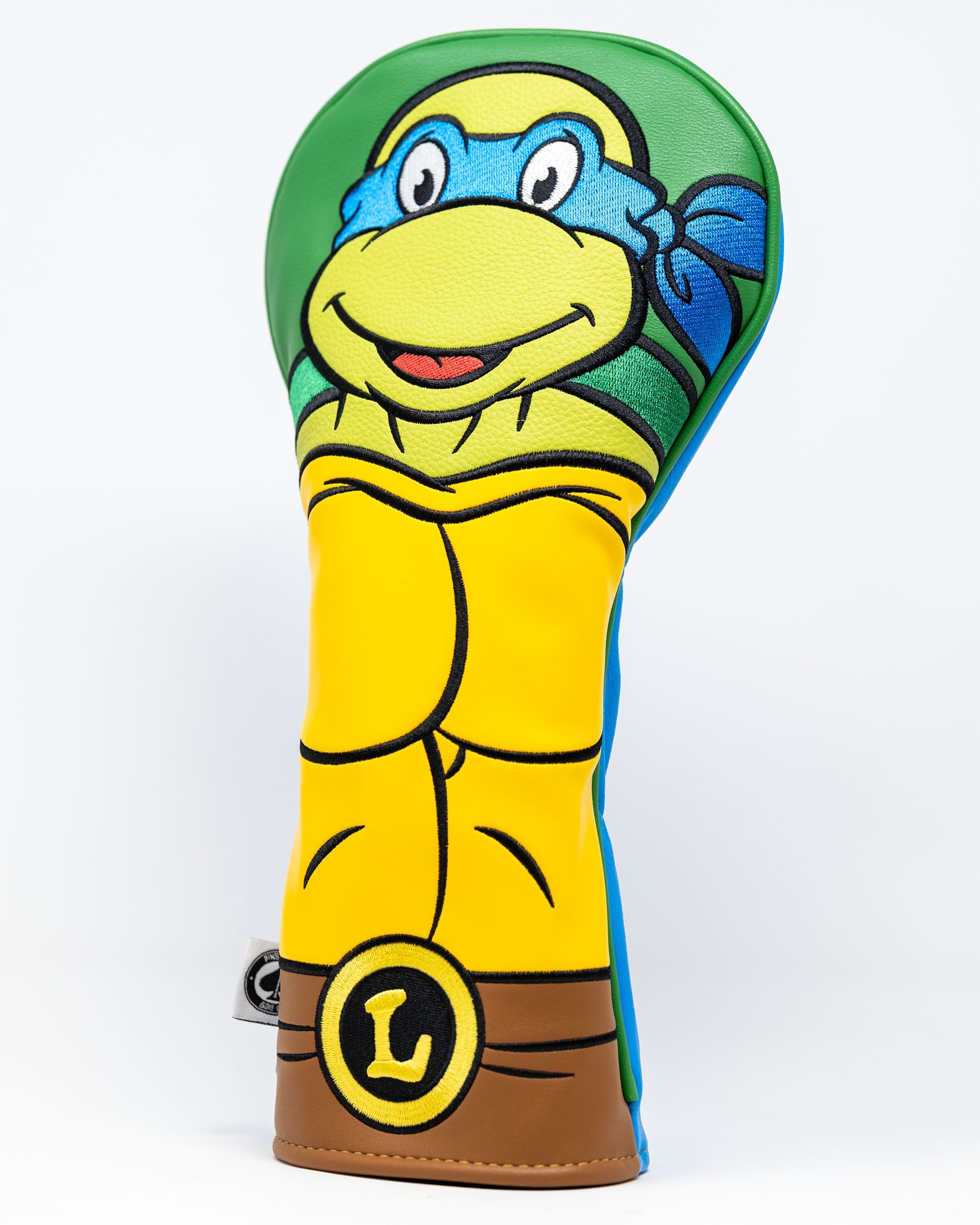 Leonardo driver cover featuring a colorful design of the Teenage Mutant Ninja Turtles character with a blue mask.