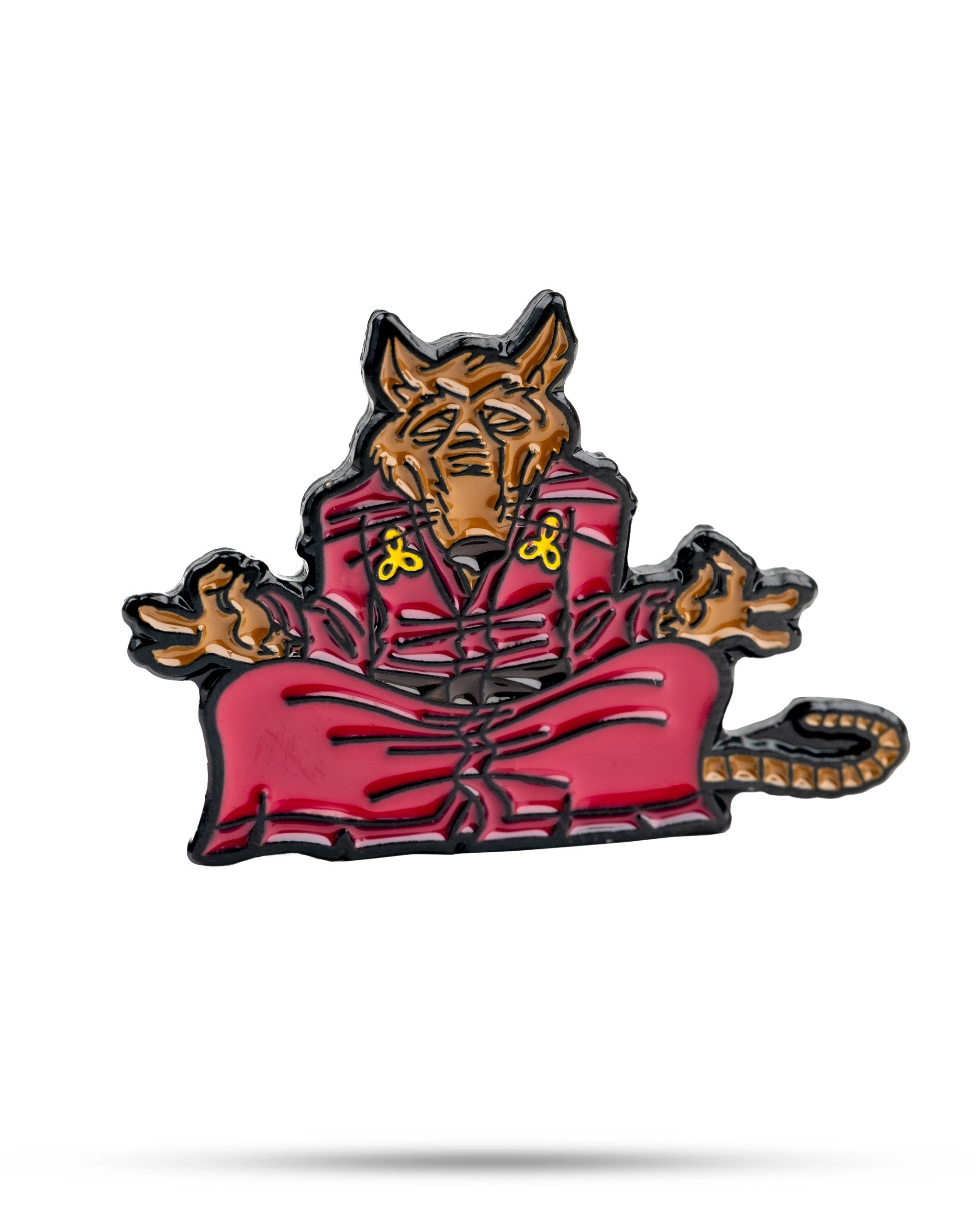 TMNT Splinter ball marker featuring a detailed design of the character in a red robe, perfect for golf enthusiasts.