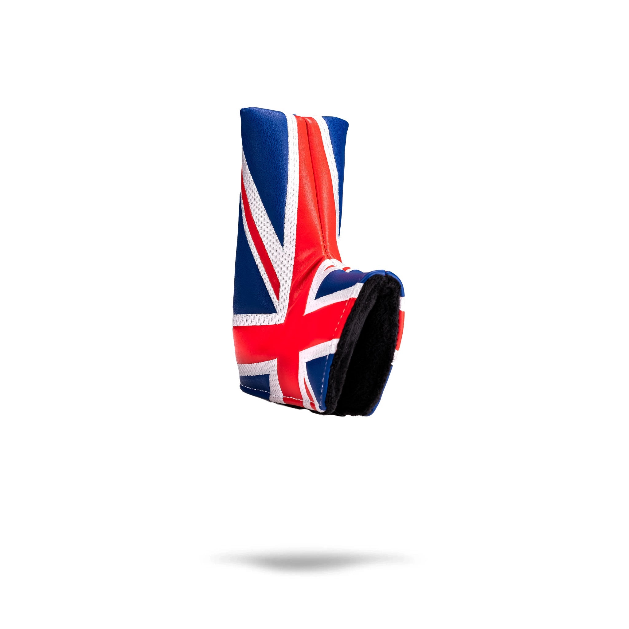 Bold blade putter cover featuring the United Kingdom flag design, perfect for golfers wanting to showcase their style on the course.