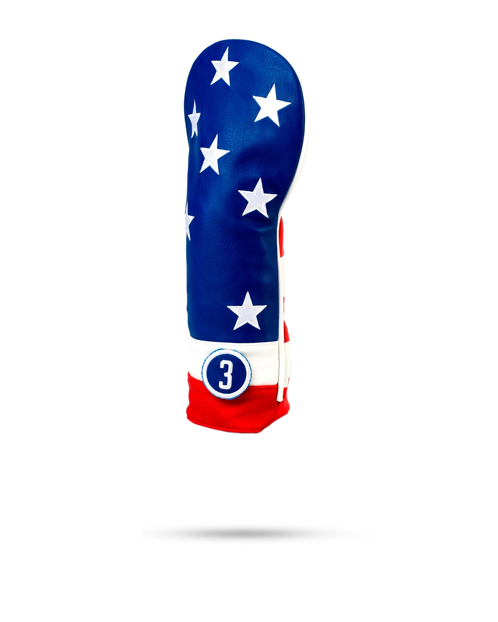 USA Tribute fairway cover featuring a bold design with stars and stripes in red, white, and blue, marked with the number three.