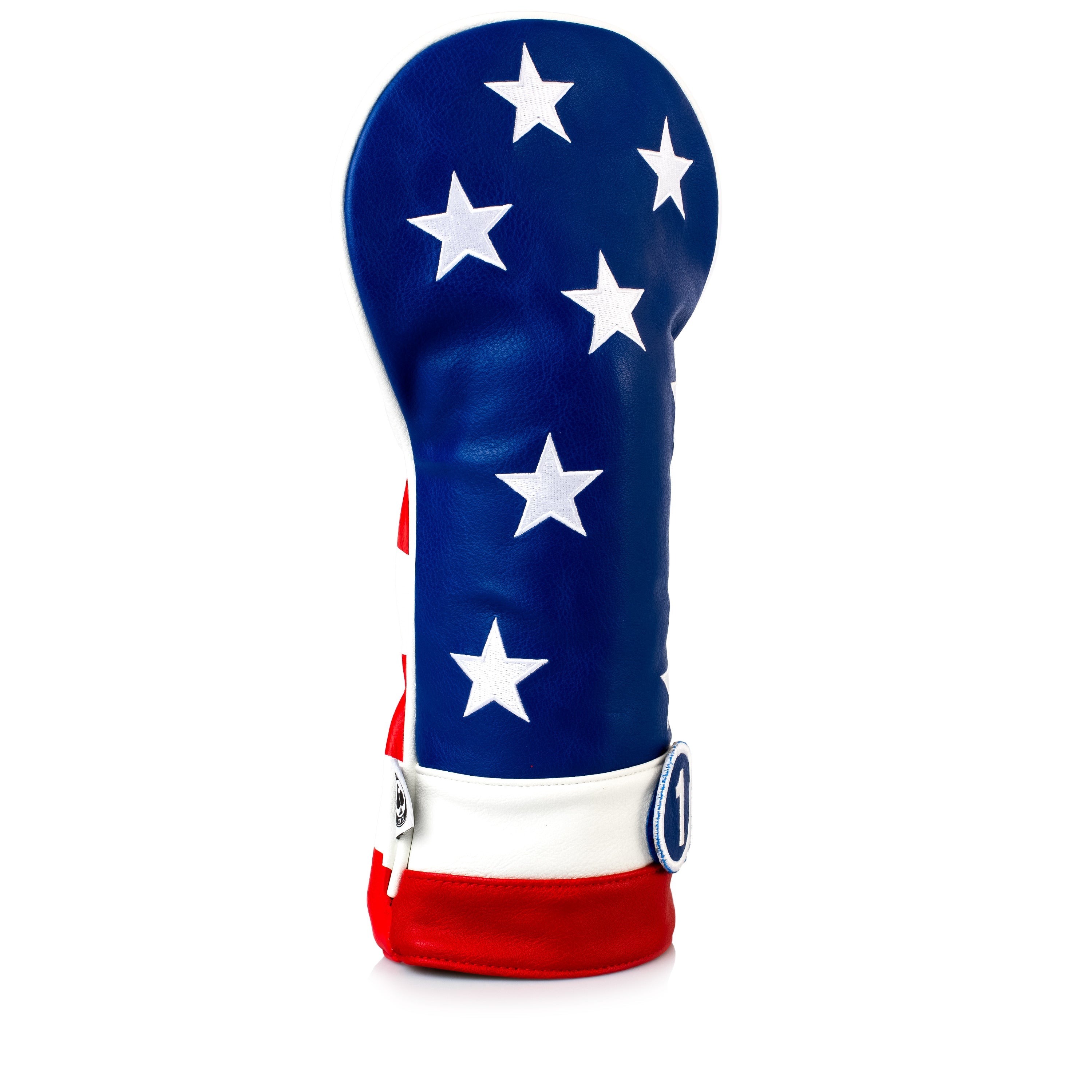 USA Tribute Headcover for drivers featuring a bold red, white, and blue design with white stars, perfect for patriotic golfers.