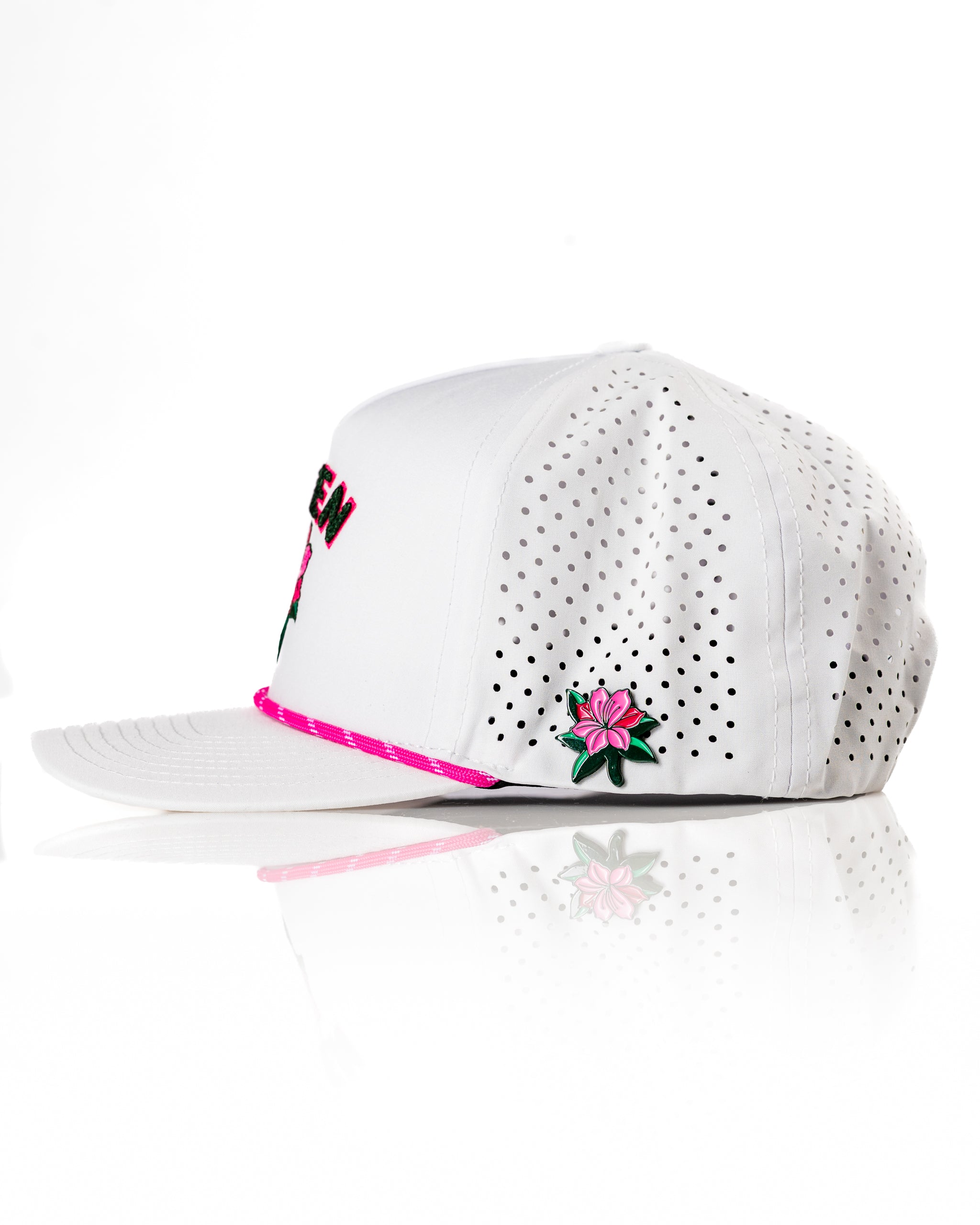 Amen Azalea White | Perforated Rope Hat | Custom-Branded Snapback