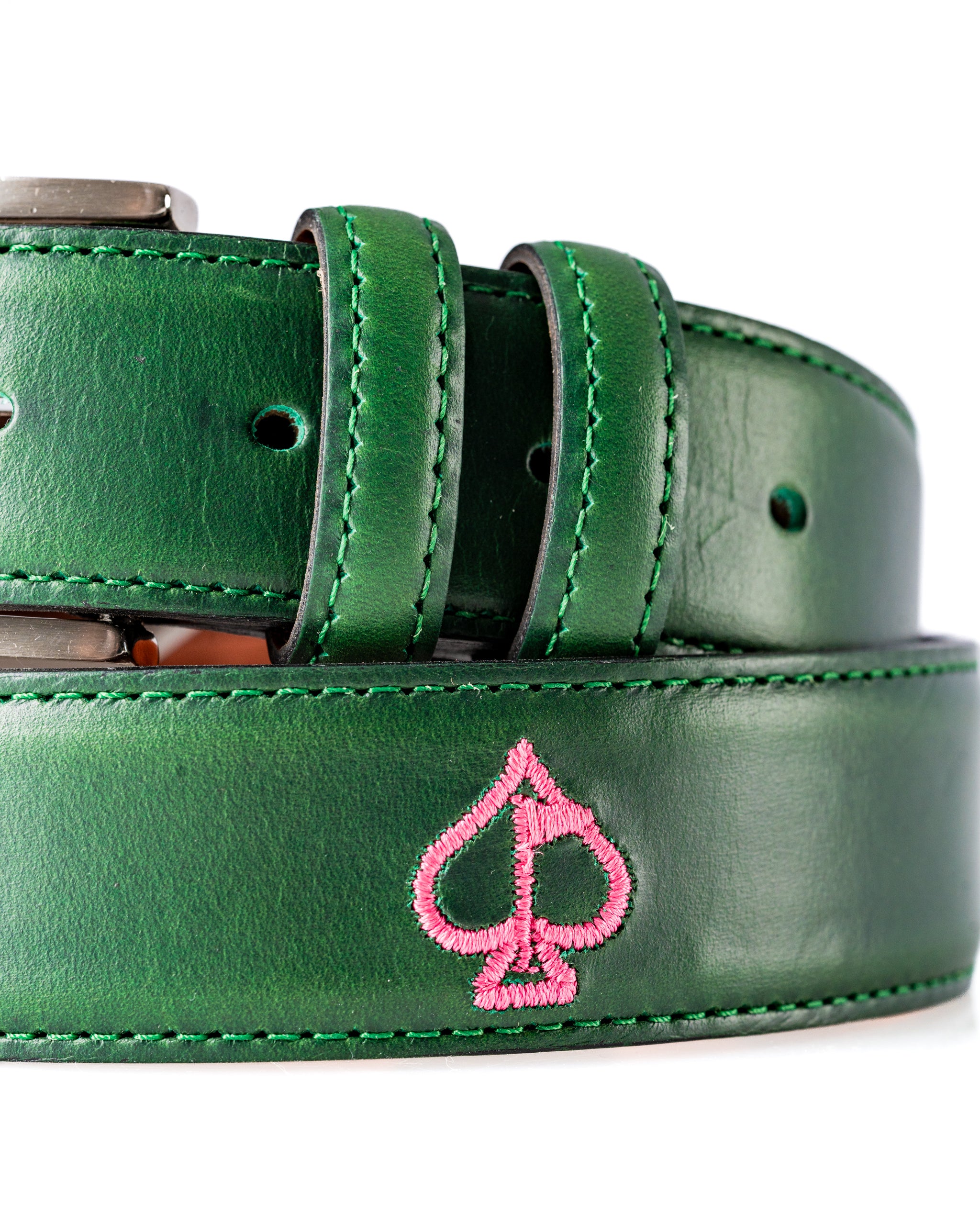 Augusta 2026 Embroidered Spade Leather Belt
