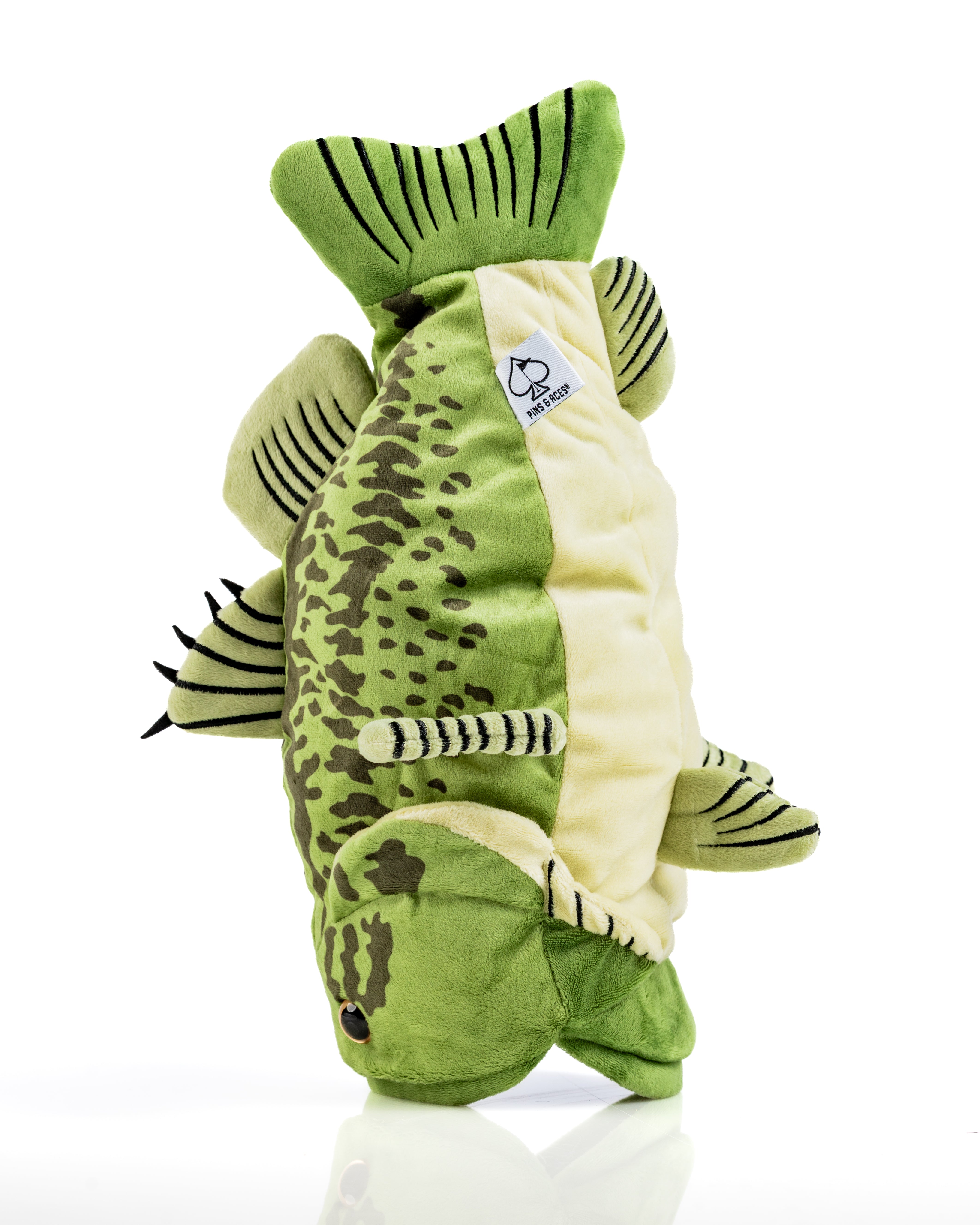 Plush bass driver cover featuring realistic detailing and vibrant colors, designed to protect golf clubs in style.