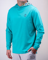 Performance Golf Hoodie - Teal Splatter