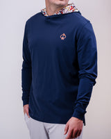 Performance Golf Hoodie - Navy Splatter