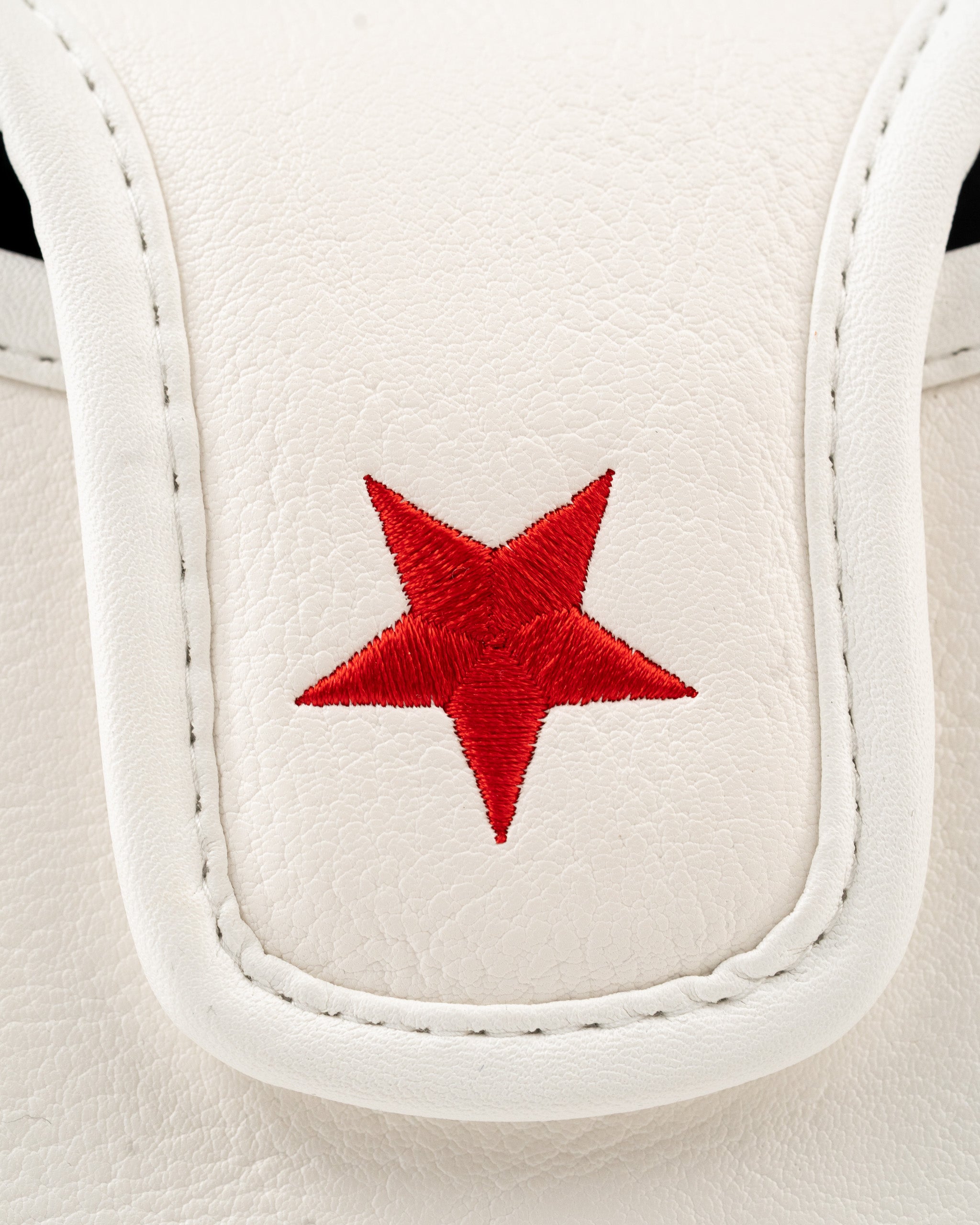 California State Flag mallet putter cover featuring a prominent red star design on a white background.