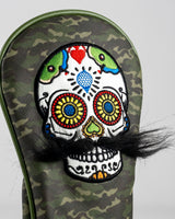 Mustache Sugar Skull - Hybrid Cover Green Camo