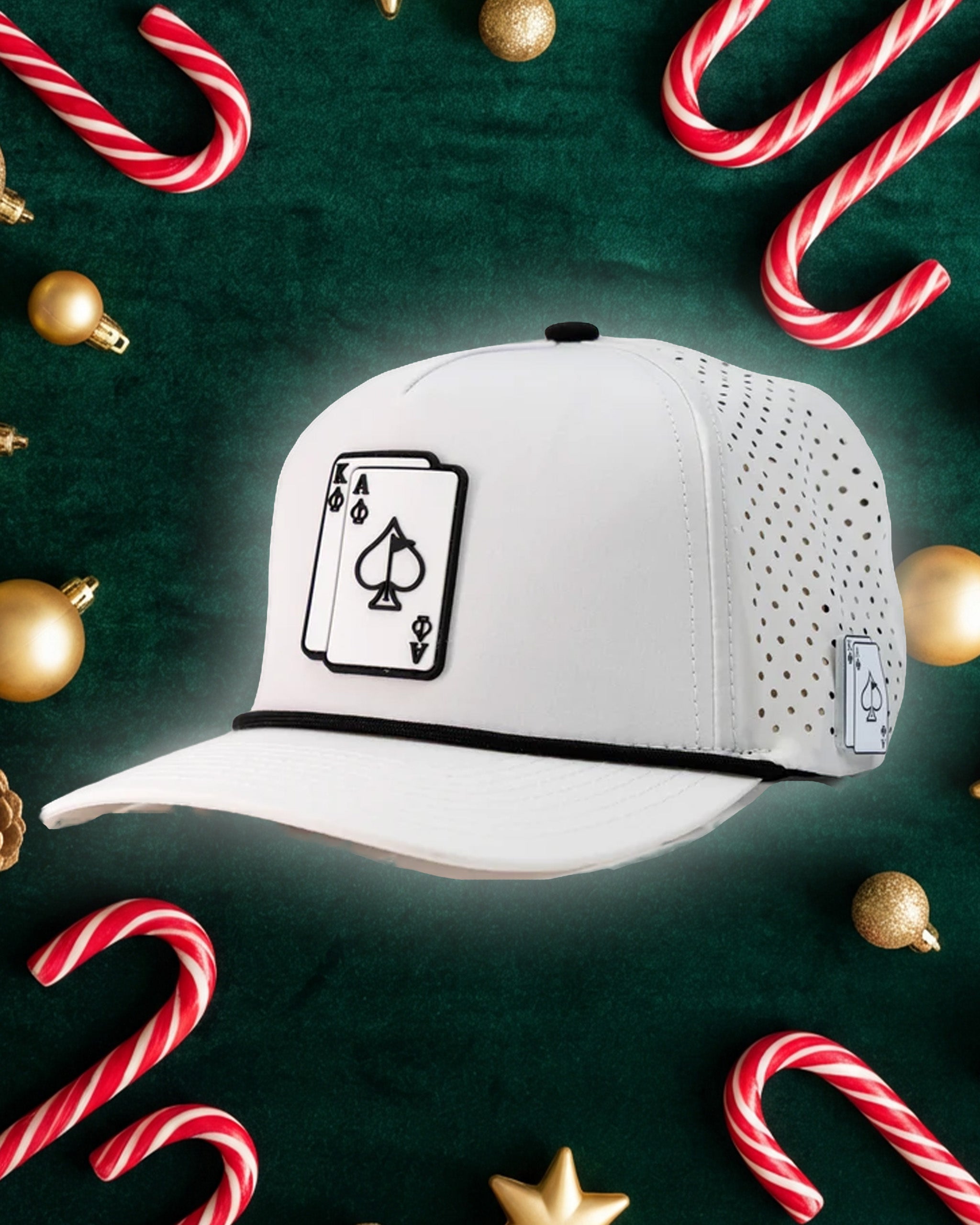 Ace/King White - Perforated Rope Hat