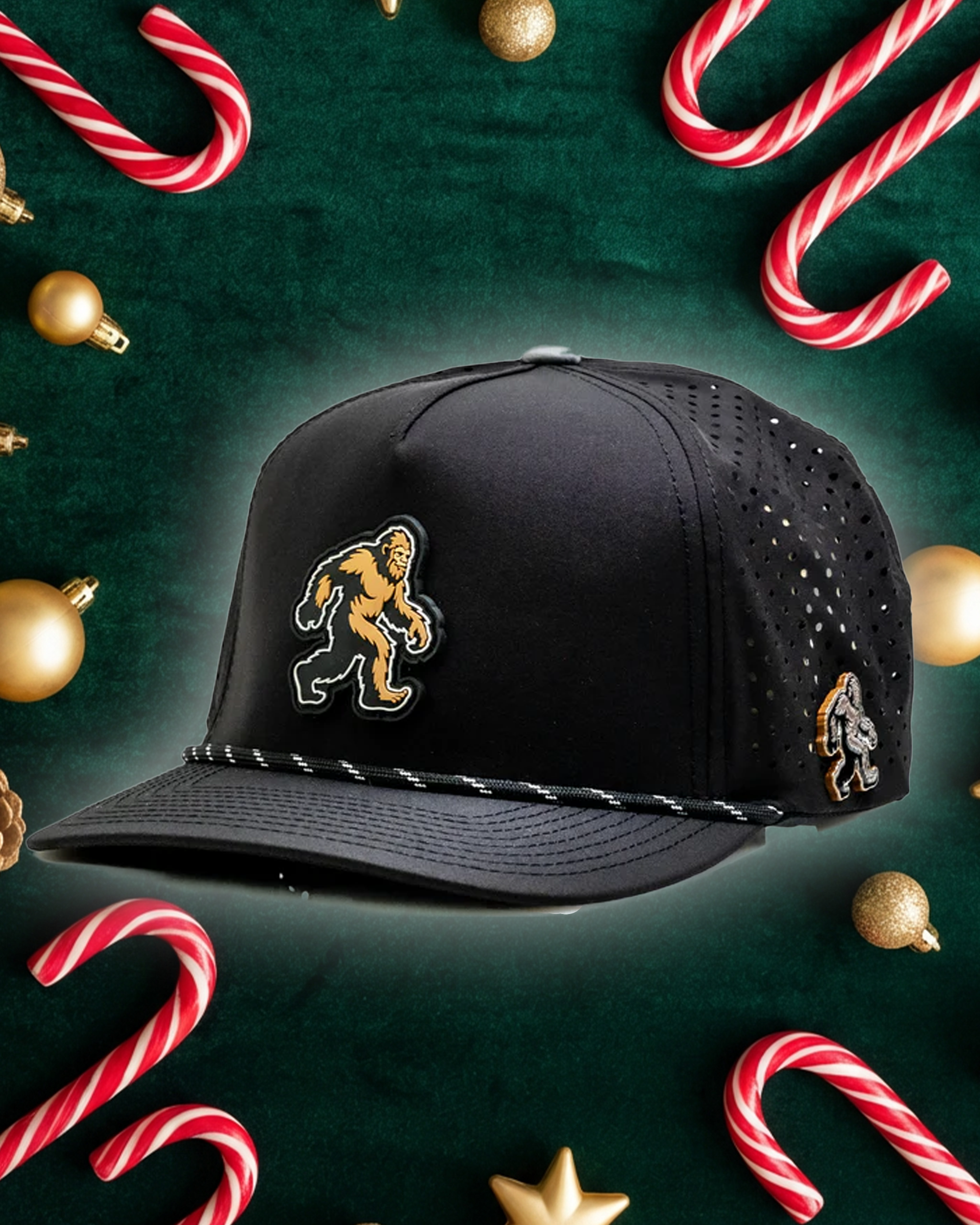 Sasquatch Black - Perforated Rope Hat