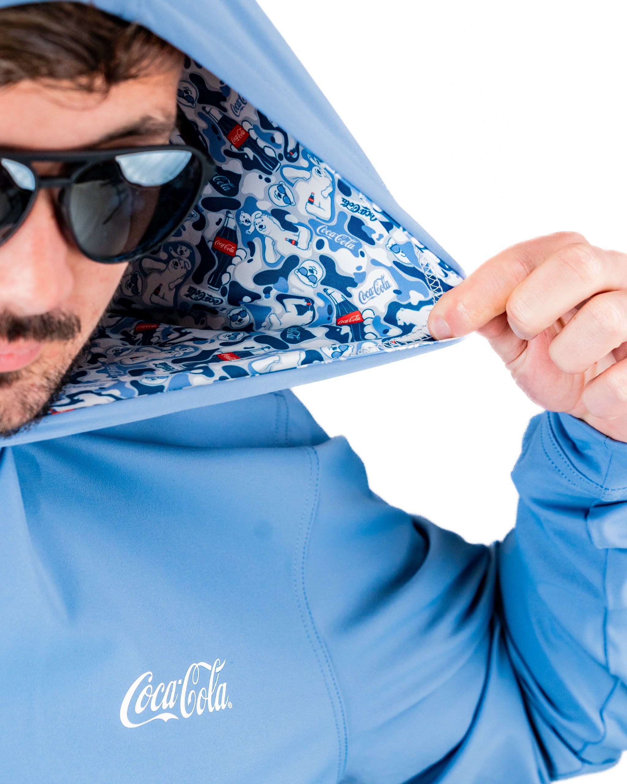 Performance Golf Hoodie | Coca-Cola Glacier Blue | Lightweight