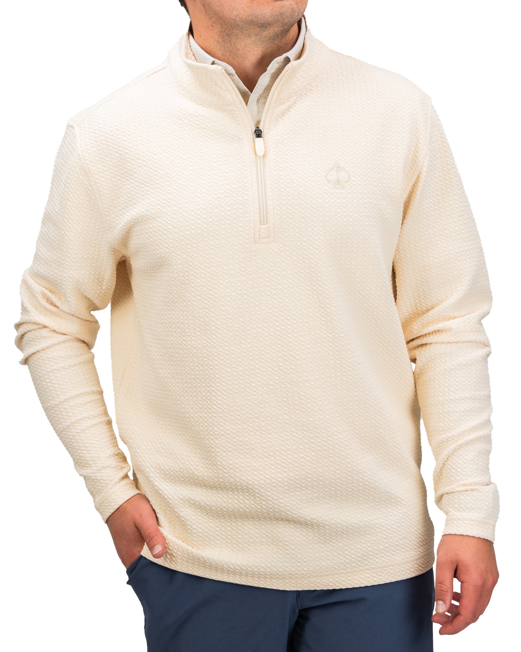 Player Preferred™ Waffle Knit Pullover - Cream