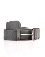 Pins & Aces x Druh - Gray Ostrich Belt