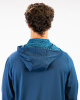 Performance Golf Hoodie - Micro Floral Blue