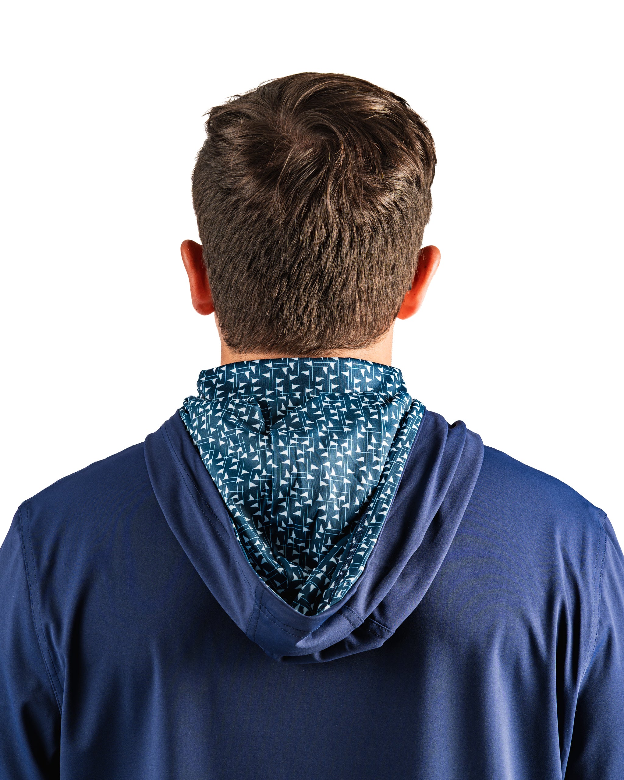 Performance Golf Hoodie - Flag Stick Navy and White