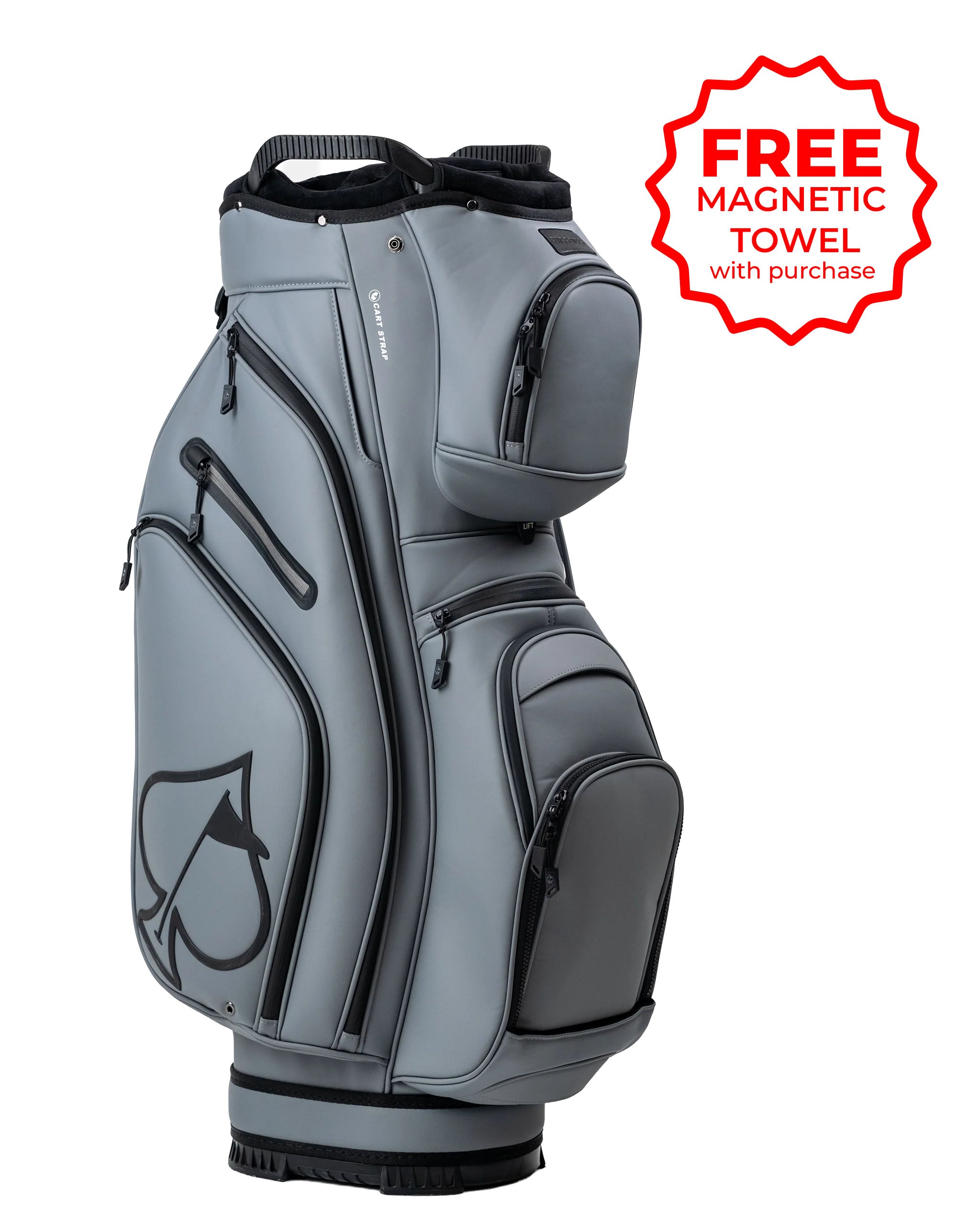 Pins & Aces Cart Bag - Flat Ash | Player Preferred Golf Bag