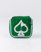 Embossed Spade Mallet Putter Cover - Green with White Spade