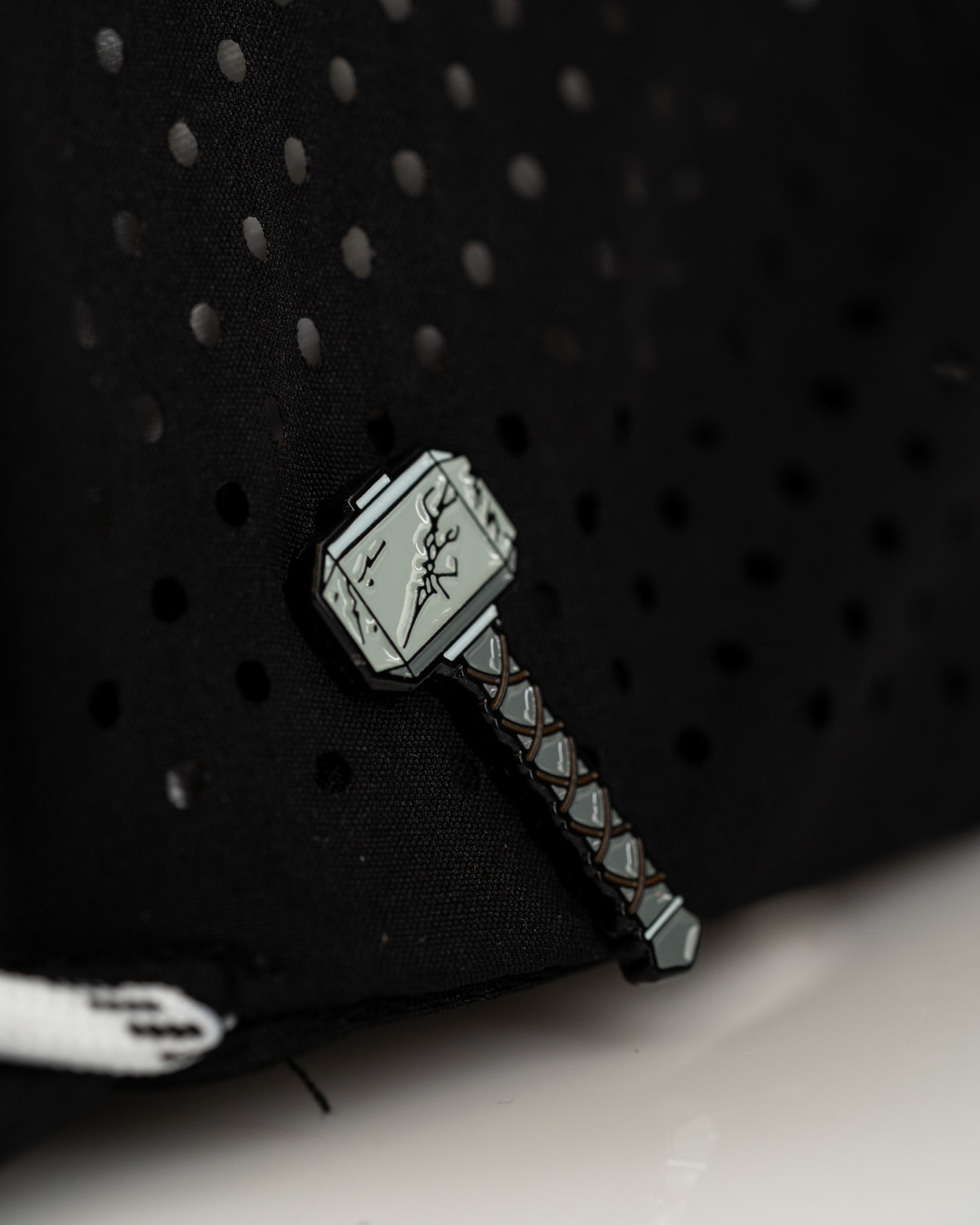 Thor's Hammer Black Perforated Rope Hat | Custom-Branded Snapback
