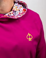 Performance Golf Hoodie - Dark Fuchsia Splatter