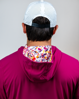 Performance Golf Hoodie - Dark Fuchsia Splatter