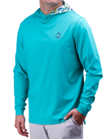 Performance Golf Hoodie - Teal Splatter