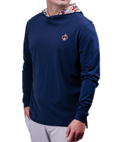 Performance Golf Hoodie - Navy Splatter