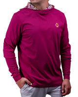 Performance Golf Hoodie - Dark Fuchsia Splatter