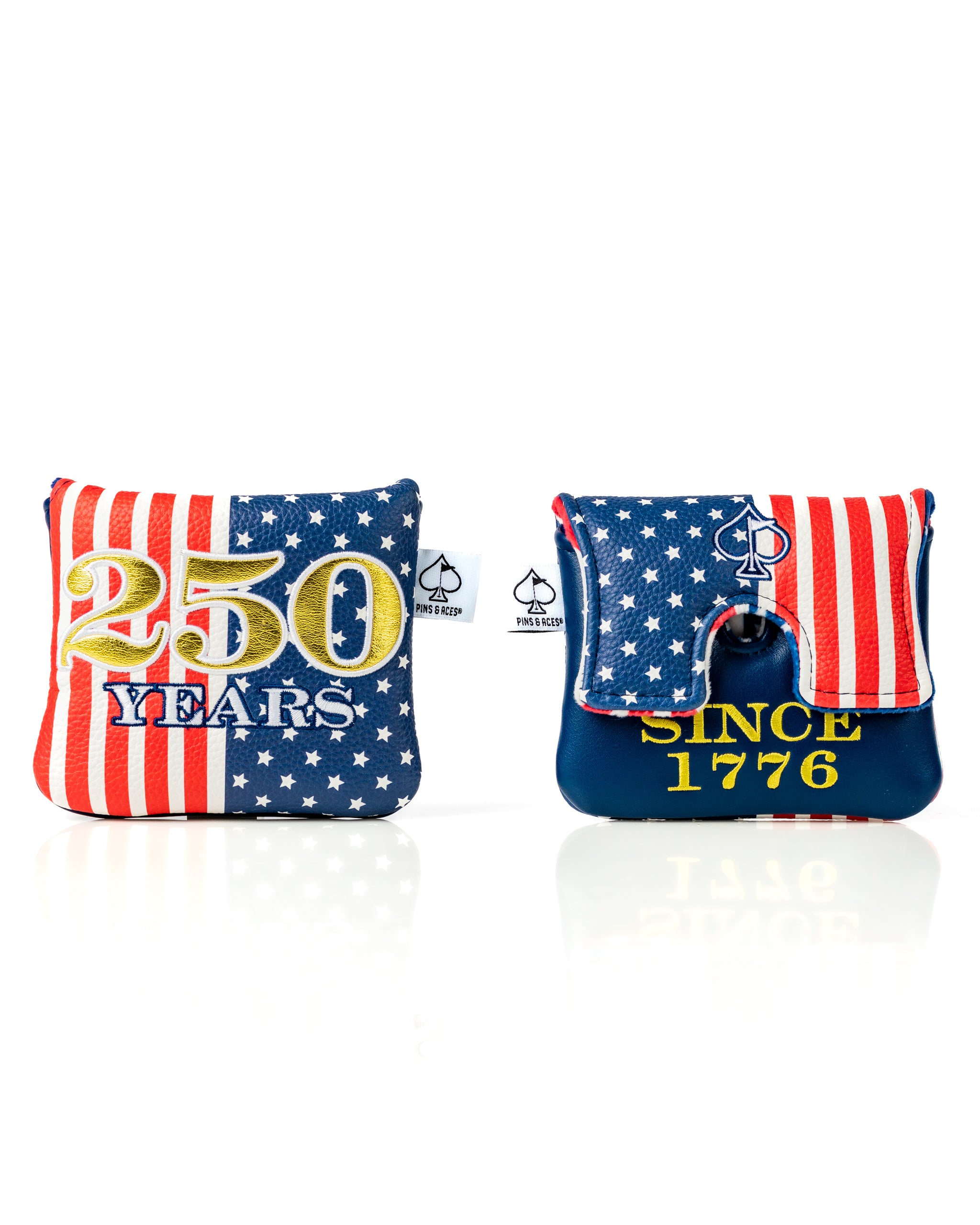 Atlast&co バンダナセット　レッド、ネイビー USA 250 Center Shaft Mallet Putter Cover | Pins and Aces