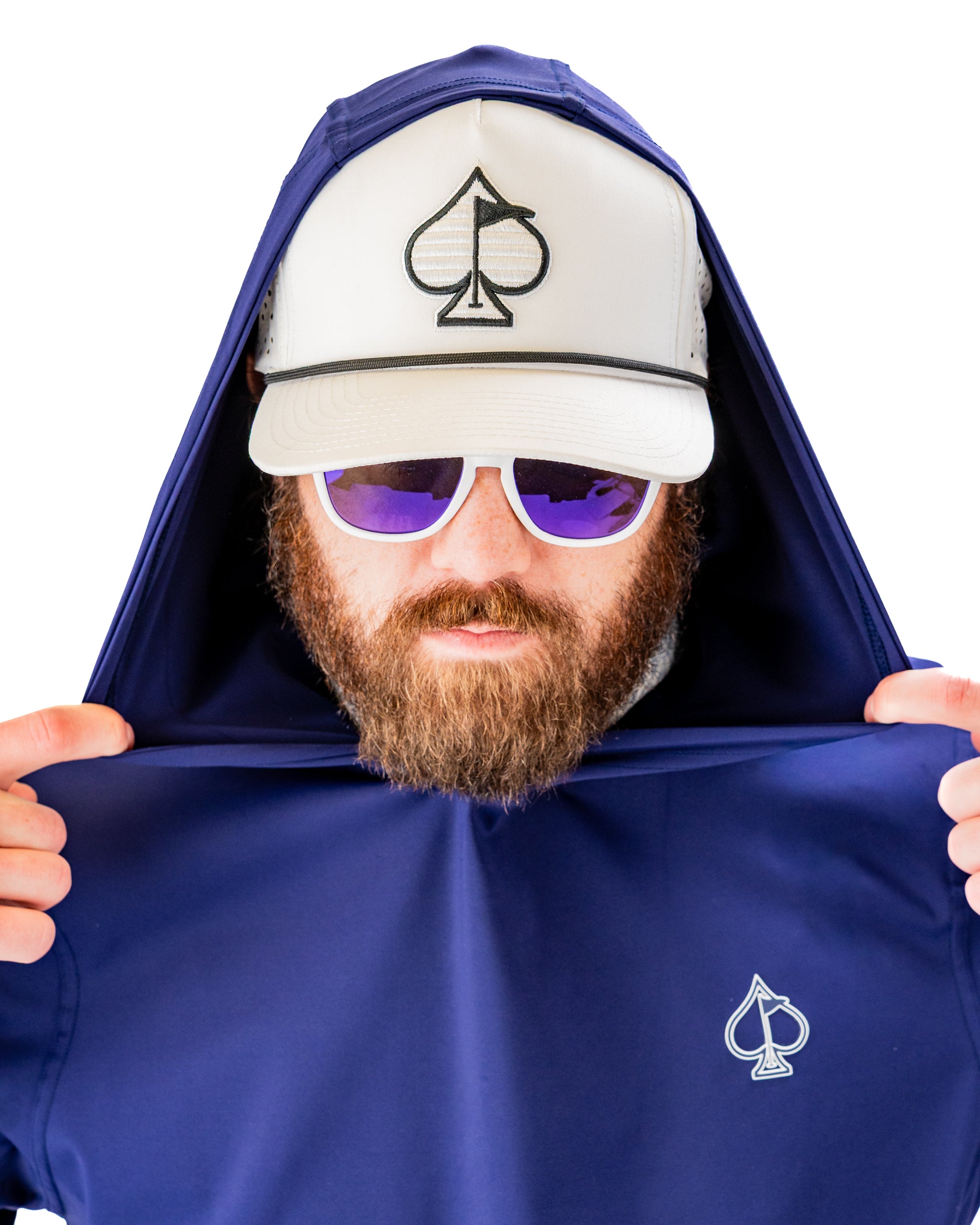 Performance Golf Hoodie - Navy | Lightweight, Breathable, 80