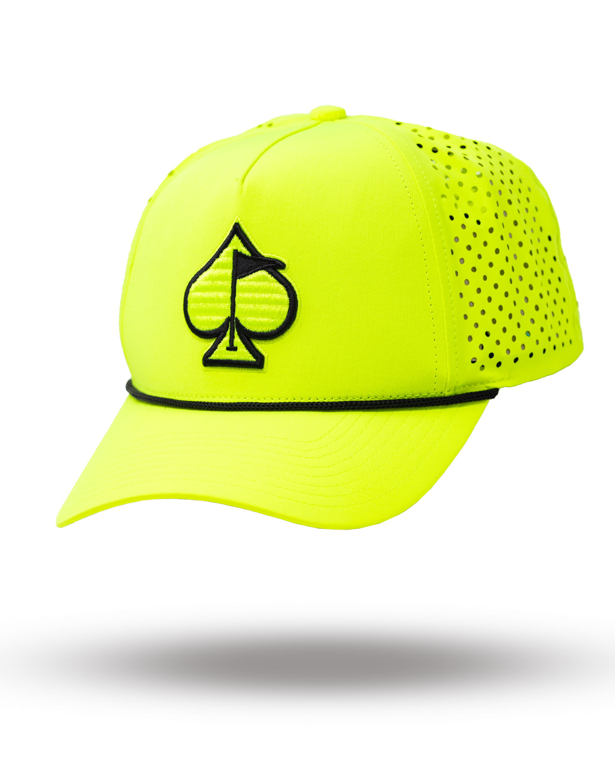 Perforated Rope Hat - Highlighter Yellow