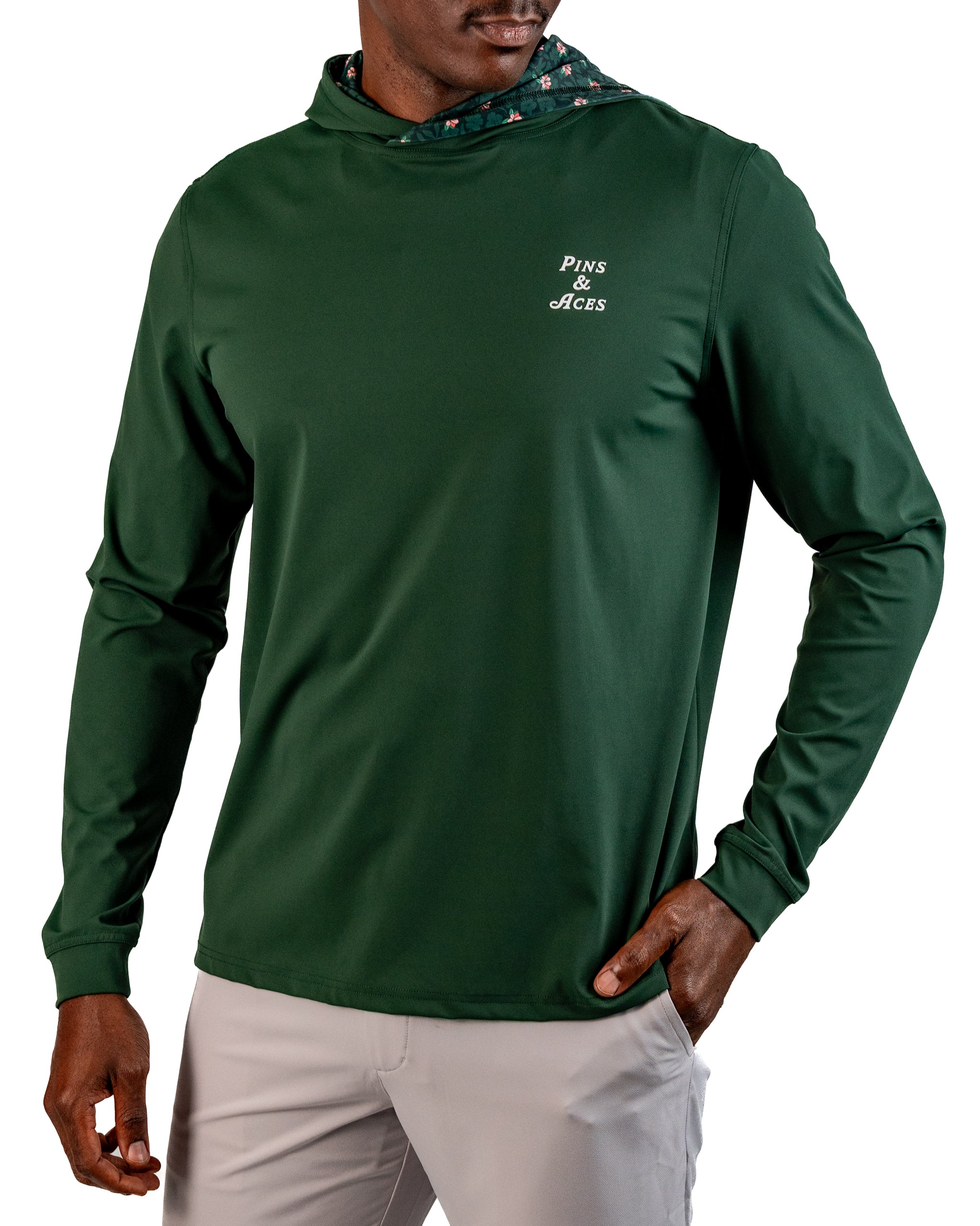 Performance Golf Hoodie - Dark Azalea | Lightweight, Stretchy