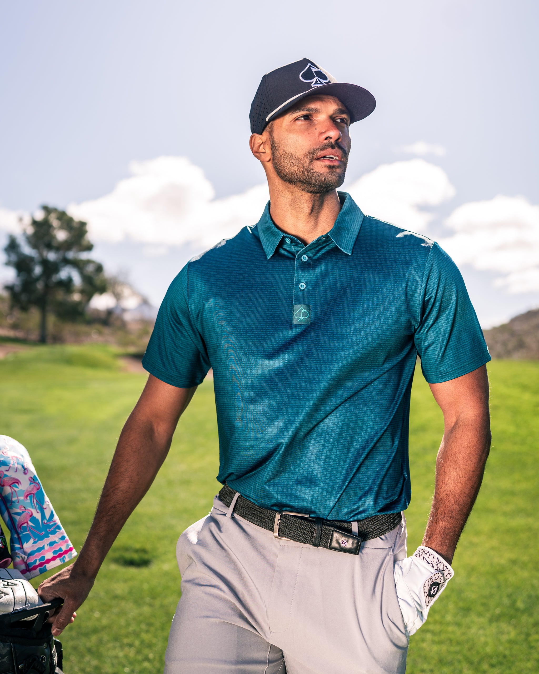 Binary Code Golf Polo | Superior Breathability | SPF 45+