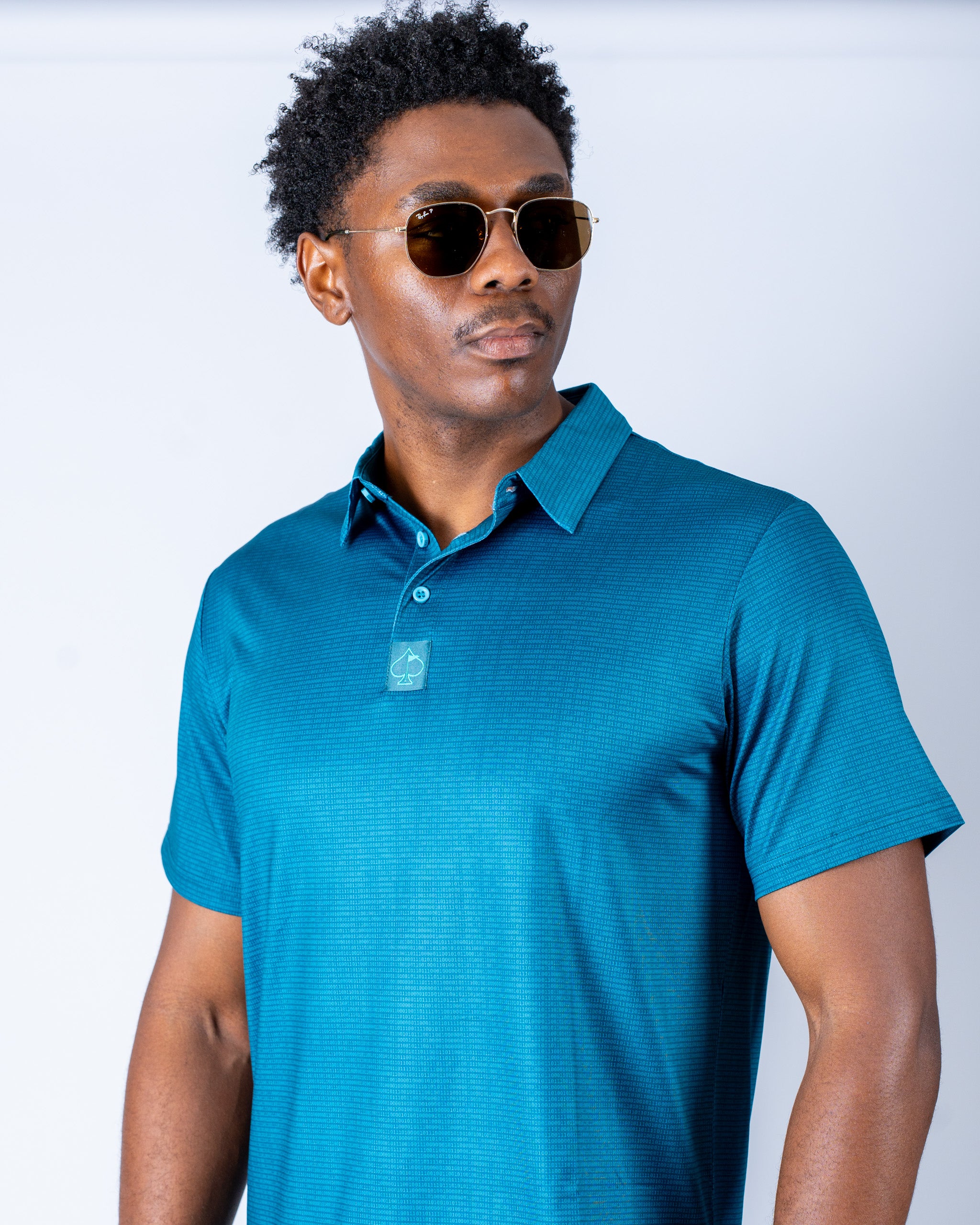 Binary Code Golf Polo | Superior Breathability | SPF 45+