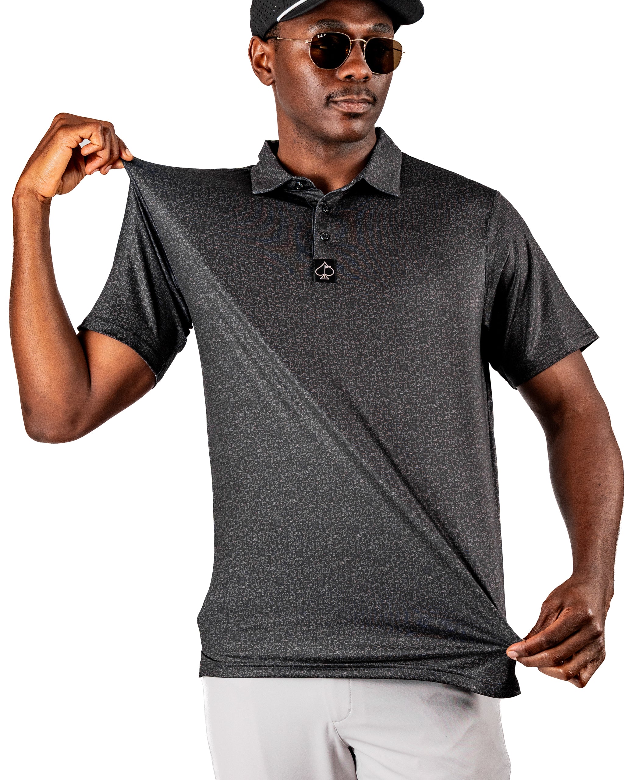 Men's Best Friend Dark Golf Polo | Breathable | SPF 45+ | Athletic